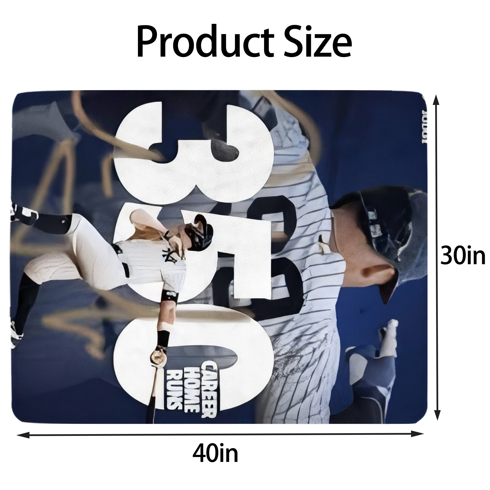 Aaron Judge's 350th Career Home Runs Soft Plush Fleece Blanket 30x40 Inch - 300GSM Flannel, Ultra Soft & Warm, Lightweight & Durable, Perfect For Kids, Adults, Couch, Bed, Camping, Travel, Gift For Family & Friends