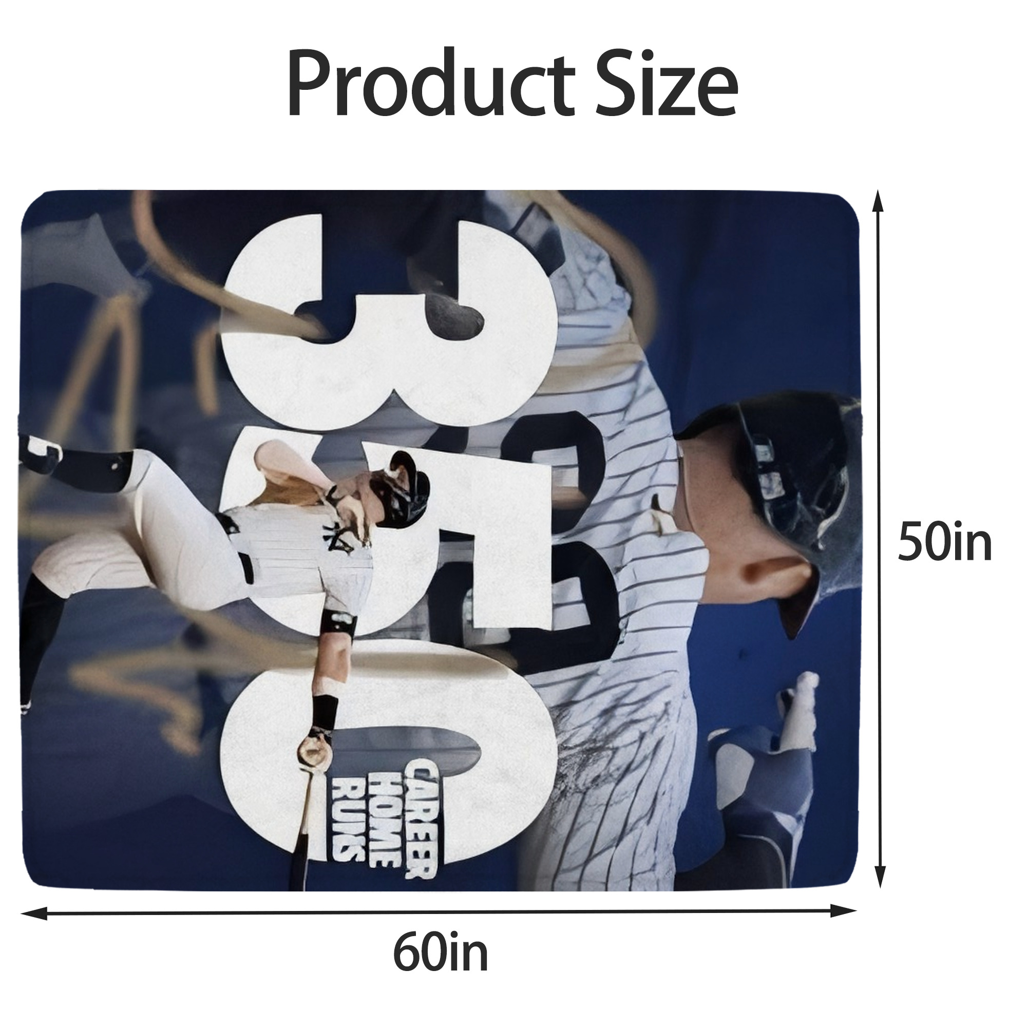 Aaron Judge's 350th Career Home Runs Soft Fleece Throw Blanket 50 X 60 Inch – Super Soft, Lightweight, And Durable – Perfect For Sofa, Bed, Camping, And More – Ideal Gift For Family And Friends