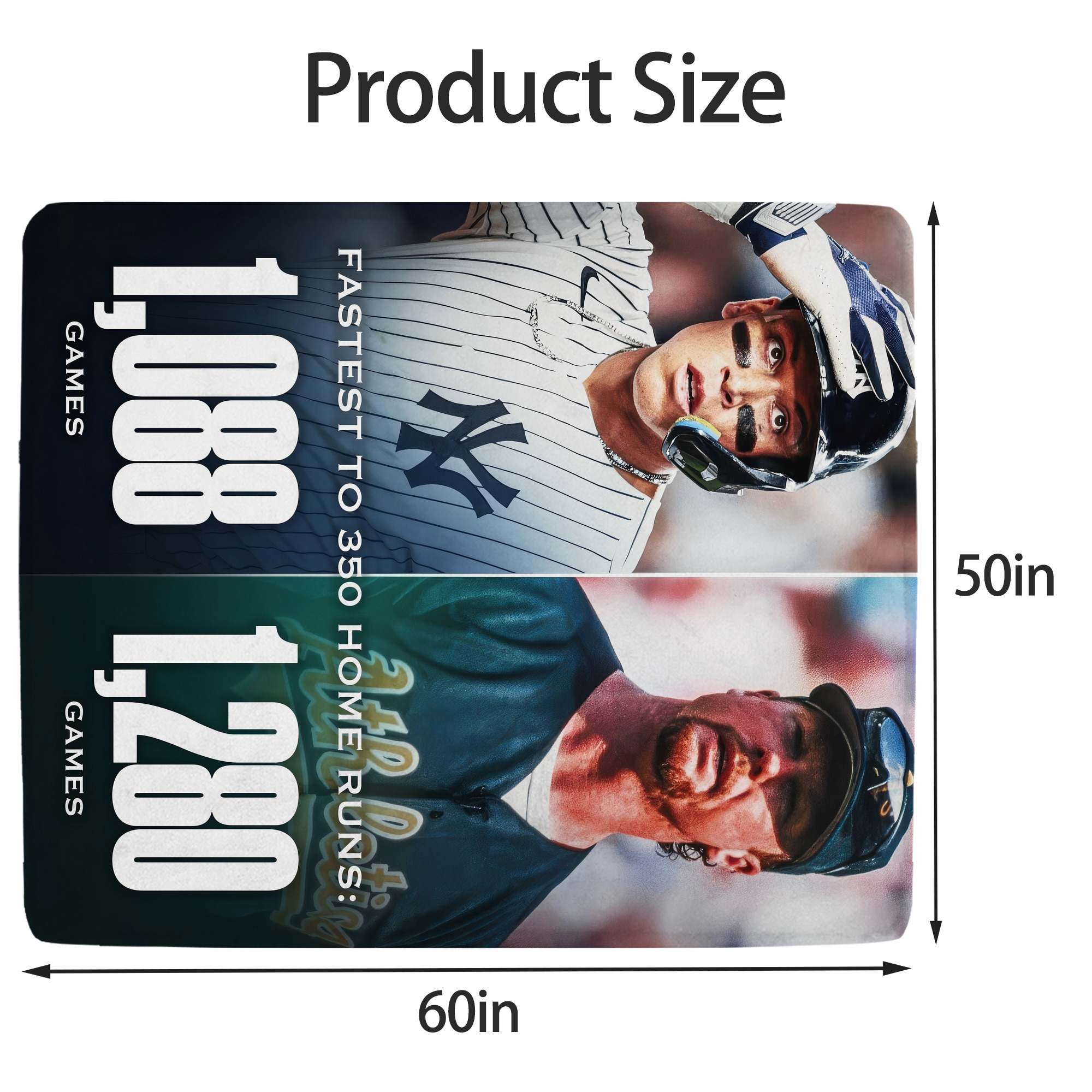 Aaron Judge's 350th Career Home Runs Soft Fleece Throw Blanket 50 X 60 Inch – Super Soft, Lightweight, And Durable – Perfect For Sofa, Bed, Camping, And More – Ideal Gift For Family And Friends