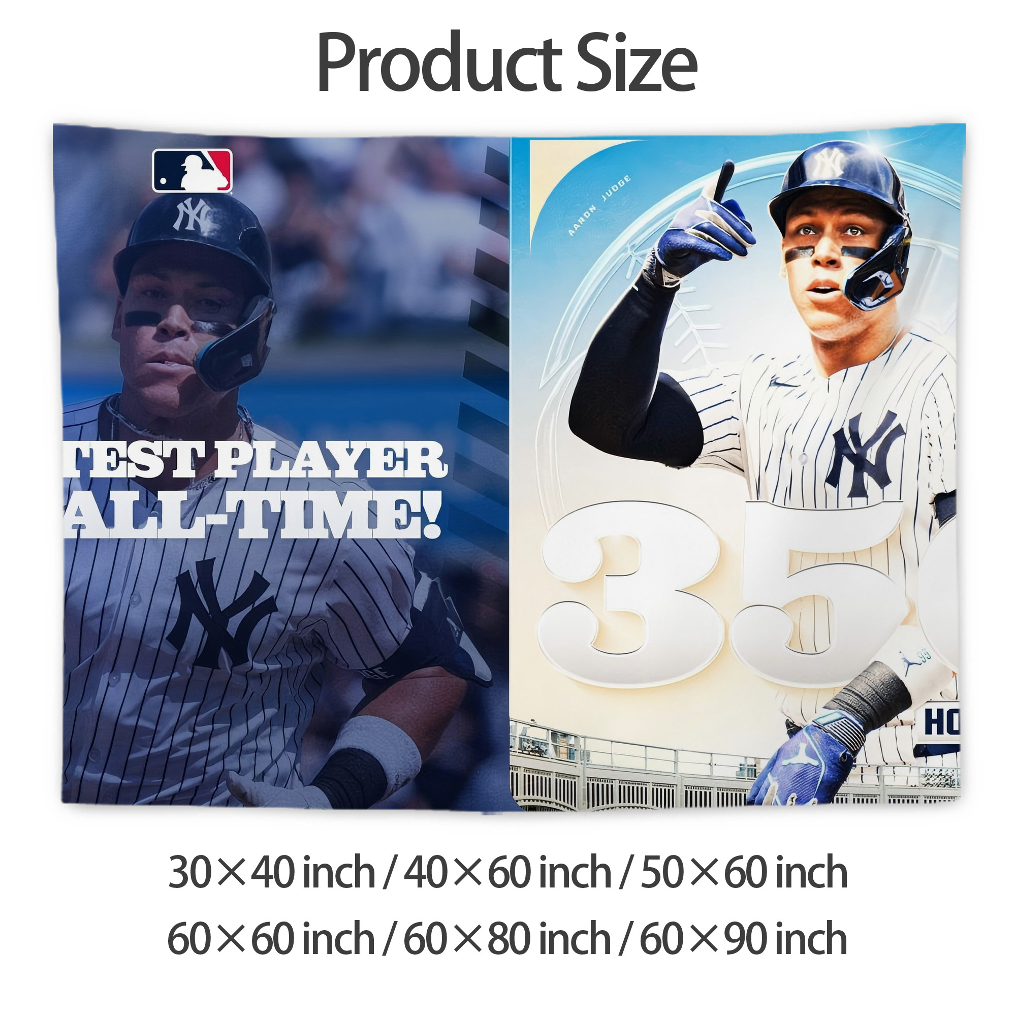 Aaron Judge's 350th Career Home Runs Wall Tapestry For Bedroom Aesthetic – Boho Style Polyester Fabric Wall Hanging With Hooks – 60 X 90 Inch Large Size, Lightweight, Durable, Easy To Hang