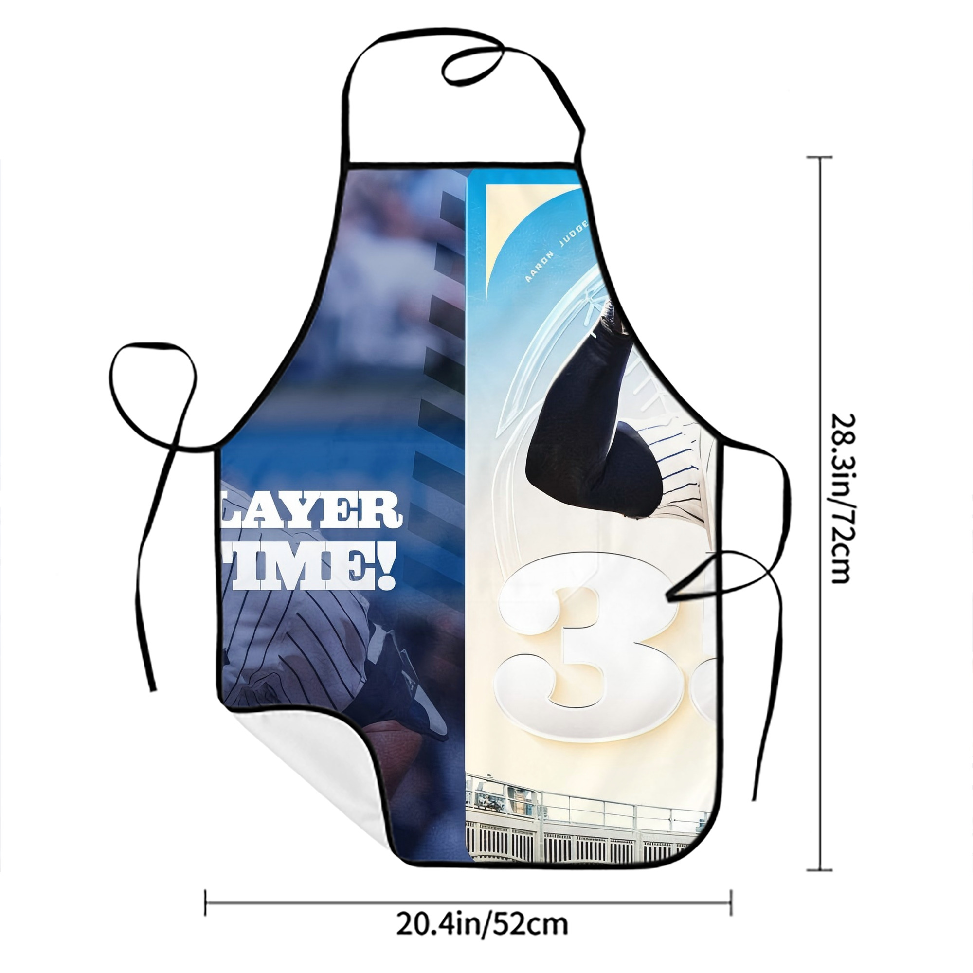 Aaron Judge's 350th Career Home Runs Stain-Resistant Polyester Apron With Pocket – Full Print, Waterproof, Anti-Wrinkle, Anti-Pilling – Ideal For Kitchen, BBQ, Restaurant, Salon & More