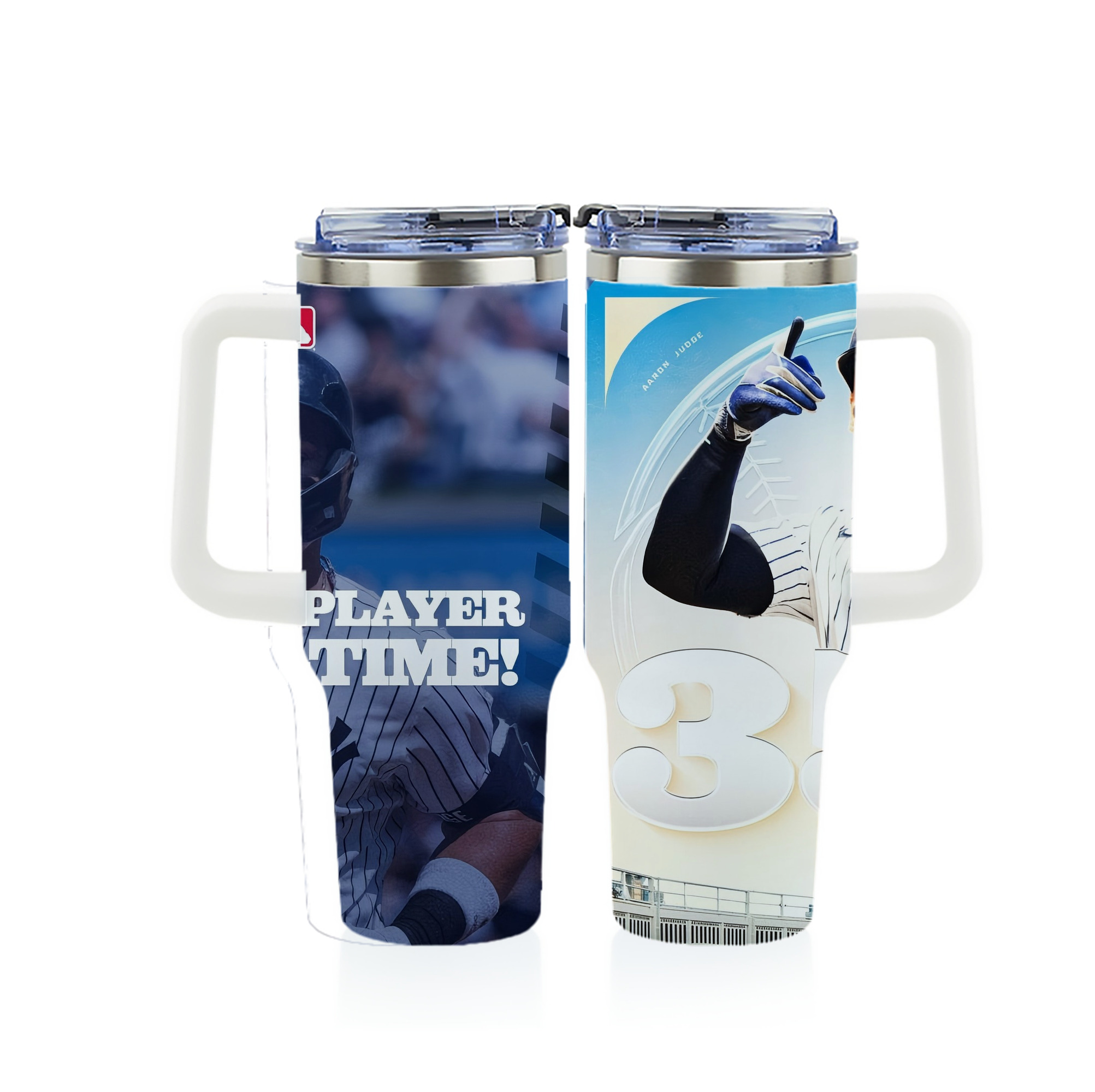 Aaron Judge's 350th Career Home Runs 40oz Full Wrap Car Tumbler – Durable Stainless Steel Travel Mug With Vibrant UV Print – Double Wall Insulated, Fits Most Car Cup Holders