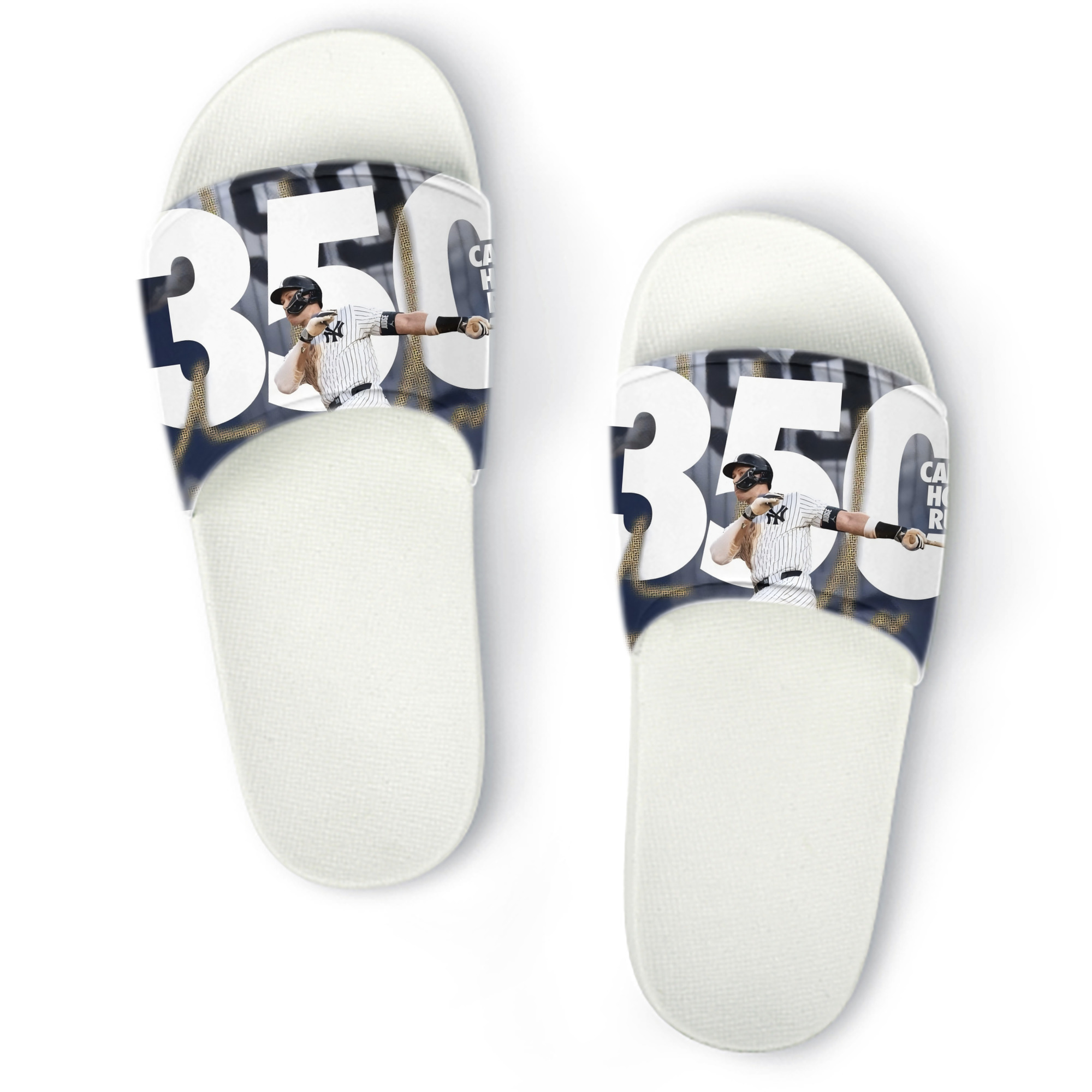 Aaron Judge's 350th Career Home Runs PVC Home Slippers For Men & Women – Durable, Comfortable, Waterproof, Non-Slip, Stylish Casual Indoor & Outdoor Sandals