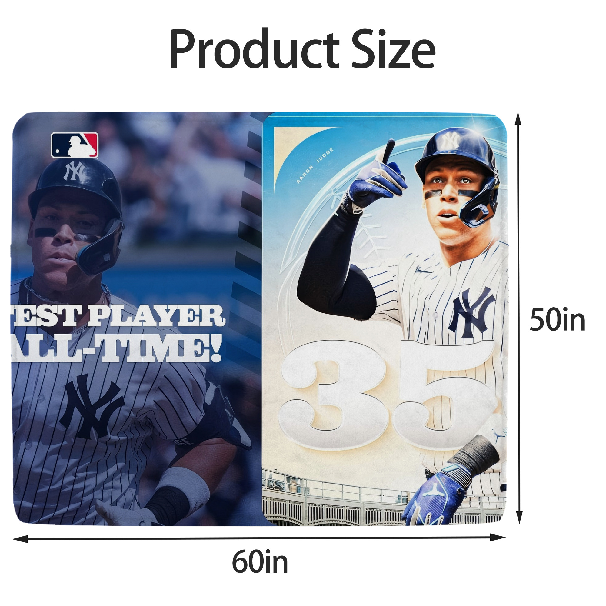 Aaron Judge's 350th Career Home Runs Soft Fleece Throw Blanket 50 X 60 Inch – Super Soft, Lightweight, And Durable – Perfect For Sofa, Bed, Camping, And More – Ideal Gift For Family And Friends