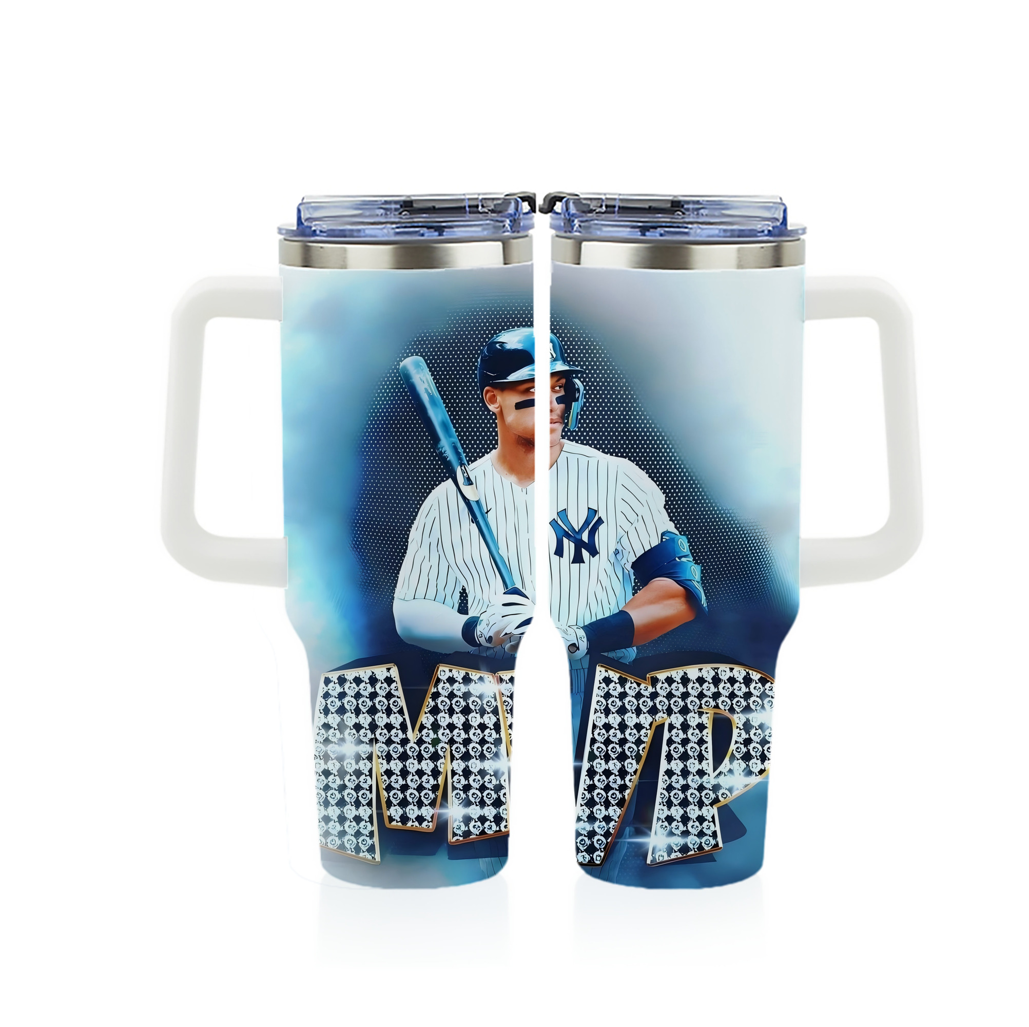 Aaron Judge MVP 40oz Full Wrap Car Tumbler – Durable Stainless Steel Travel Mug With Vibrant UV Print – Double Wall Insulated, Fits Most Car Cup Holders