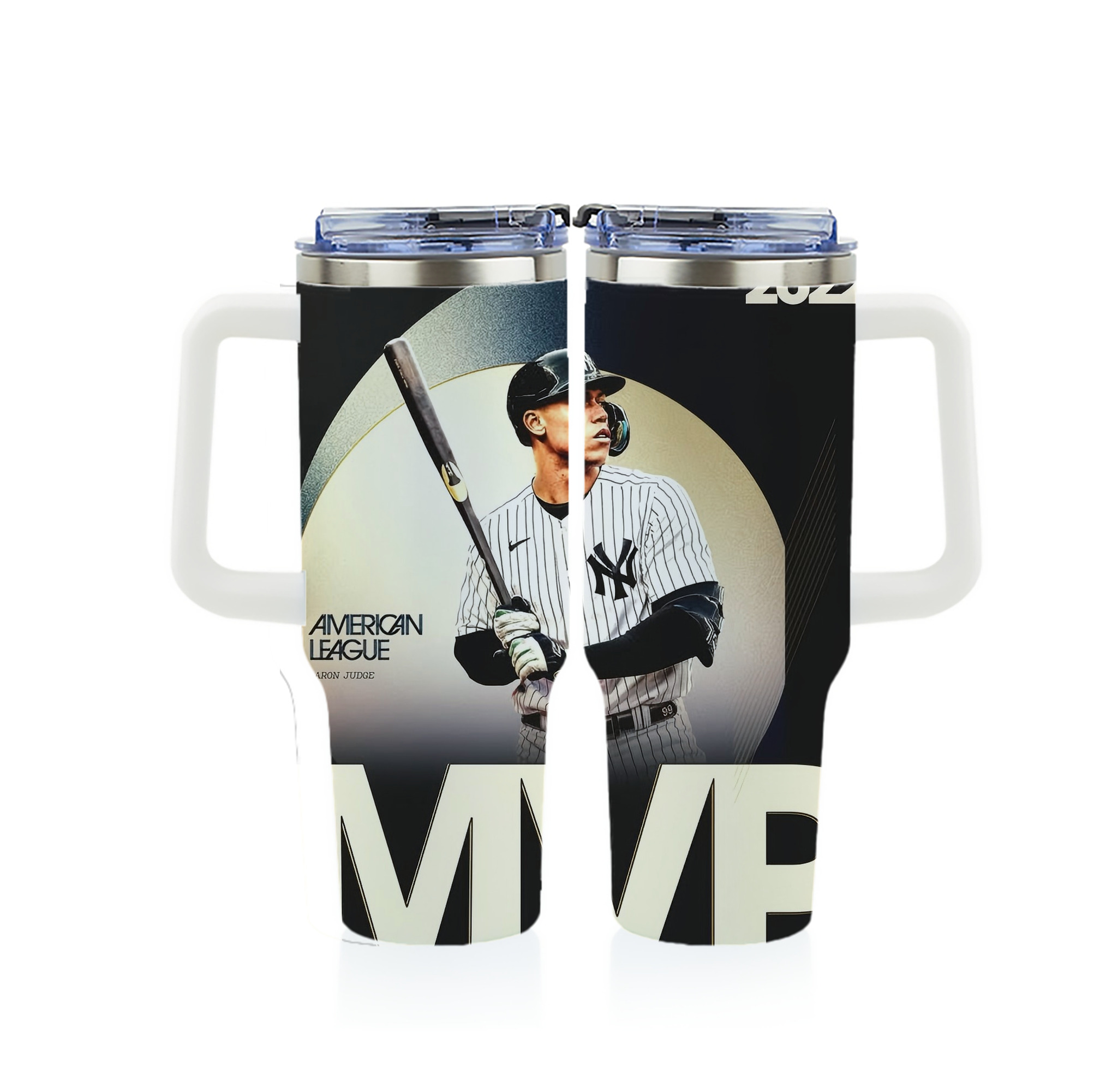 Aaron Judge MVP 40oz Full Wrap Car Tumbler – Durable Stainless Steel Travel Mug With Vibrant UV Print – Double Wall Insulated, Fits Most Car Cup Holders