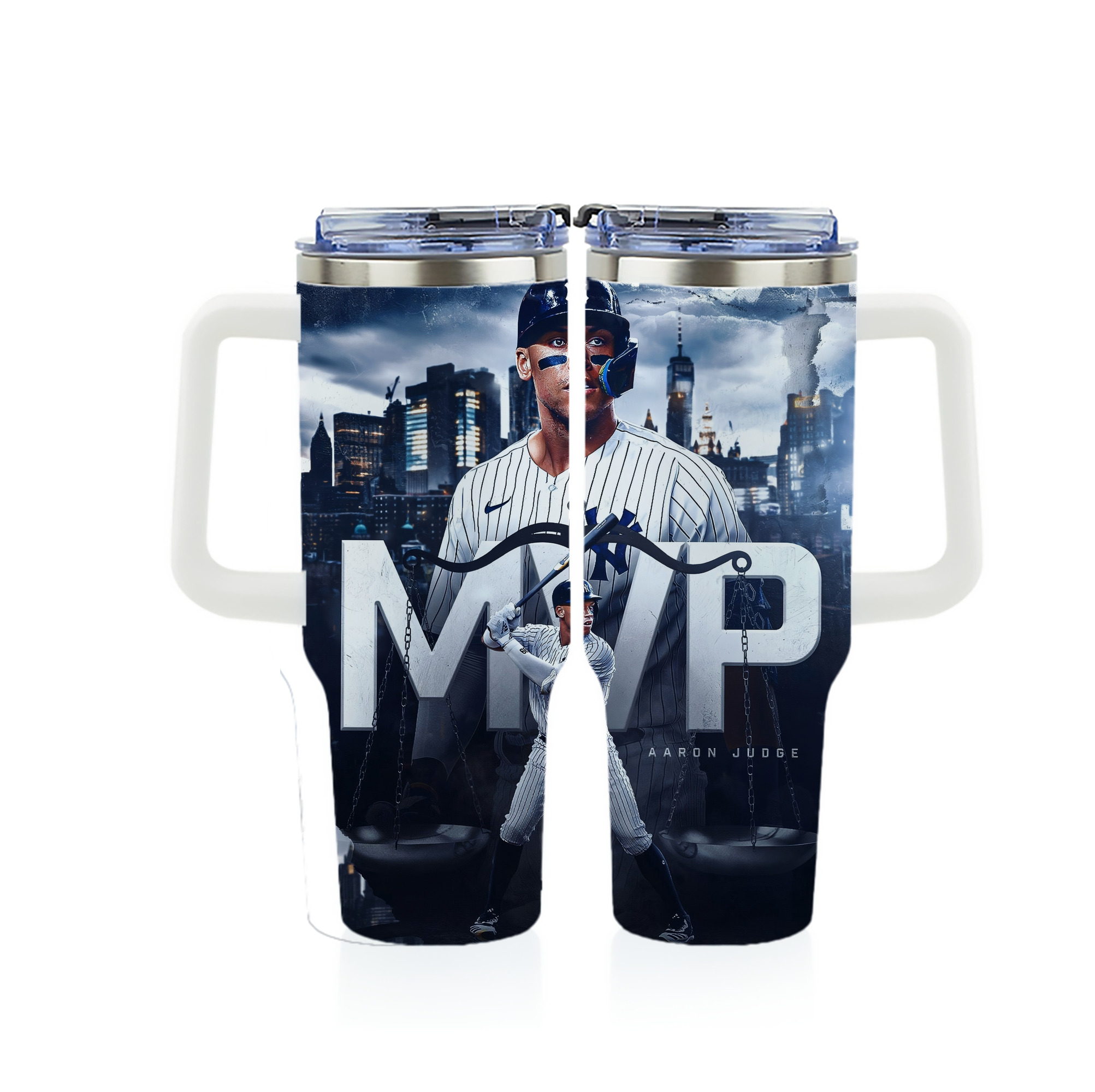 Aaron Judge MVP 40oz Full Wrap Car Tumbler – Durable Stainless Steel Travel Mug With Vibrant UV Print – Double Wall Insulated, Fits Most Car Cup Holders