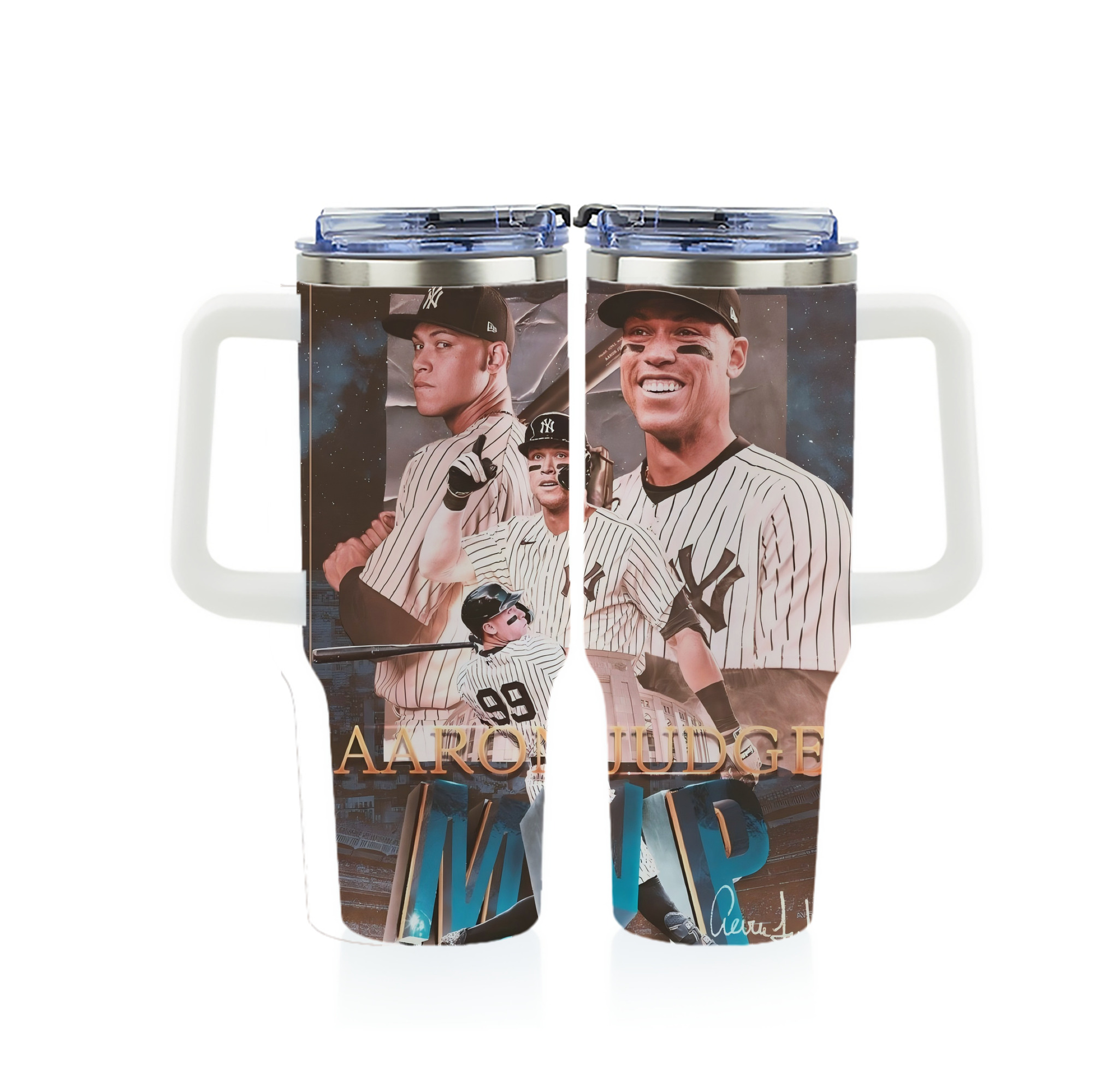 Aaron Judge MVP 40oz Full Wrap Car Tumbler – Durable Stainless Steel Travel Mug With Vibrant UV Print – Double Wall Insulated, Fits Most Car Cup Holders