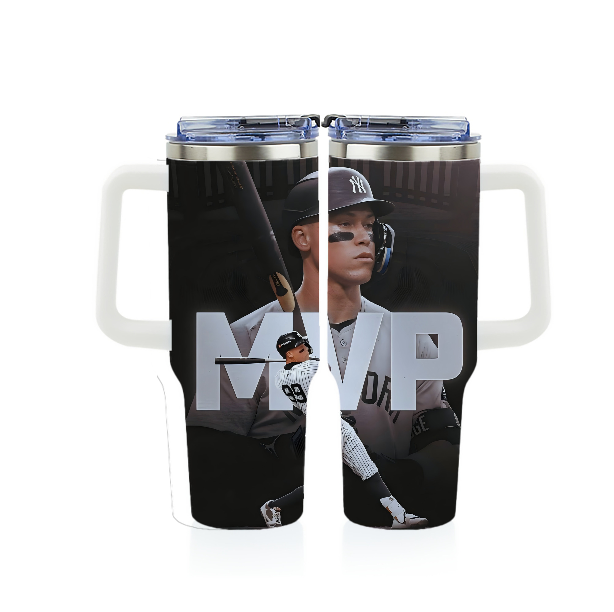 Aaron Judge MVP 40oz Full Wrap Car Tumbler – Durable Stainless Steel Travel Mug With Vibrant UV Print – Double Wall Insulated, Fits Most Car Cup Holders