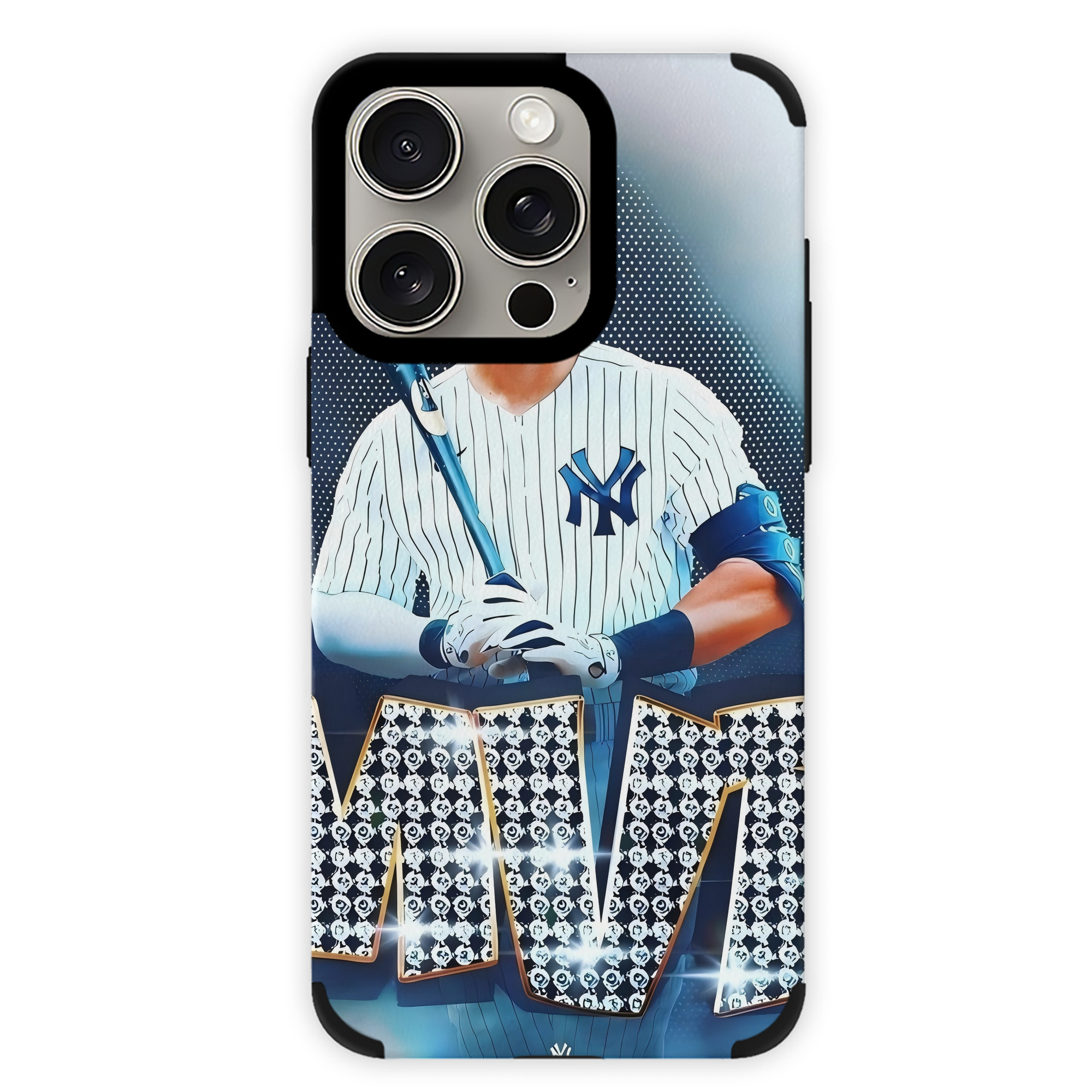Aaron Judge MVP IPhone 15 Pro Max PU Leather Case – Soft Lining, 360° Protection – Precise Fit, 3D Buttons, Easy Charging – Anti-Yellowing, Easy To Clean