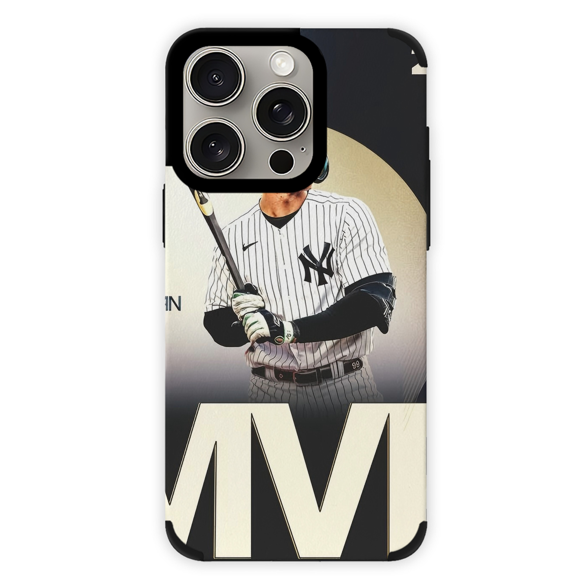 Aaron Judge MVP IPhone 15 Pro Max PU Leather Case – Soft Lining, 360° Protection – Precise Fit, 3D Buttons, Easy Charging – Anti-Yellowing, Easy To Clean