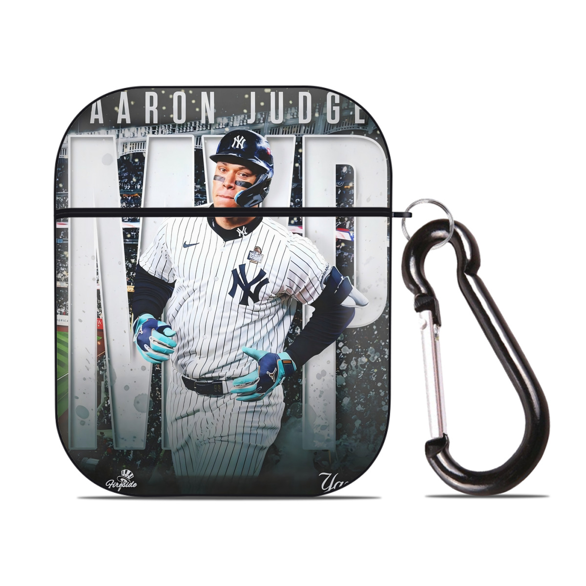 Aaron Judge MVP AirPods 2 Case Hard Shell Black, Flexible PC Material, Precise Cutouts, Full Protection, Anti-Fingerprint, Washable, Includes Keychain – Durable & Slim Design