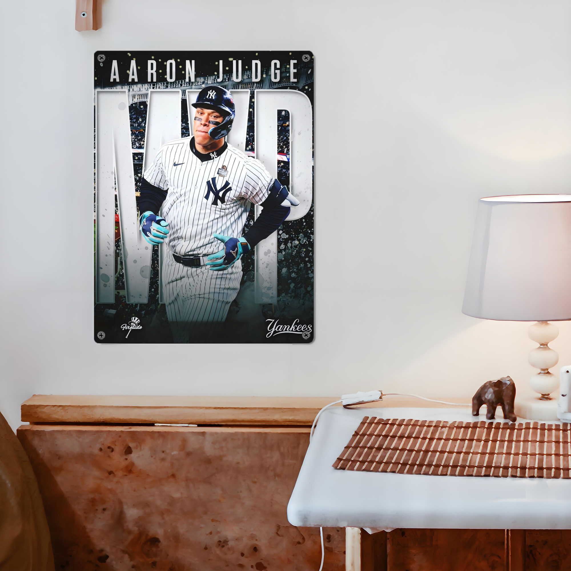 Aaron Judge MVP Vintage Metal Tin Sign 12x16inch – Retro Wall Art Decor For Home, Bar, Kitchen, Bedroom, Office – Durable Iron Sheet Poster, Easy To Hang, Full-Color Printing
