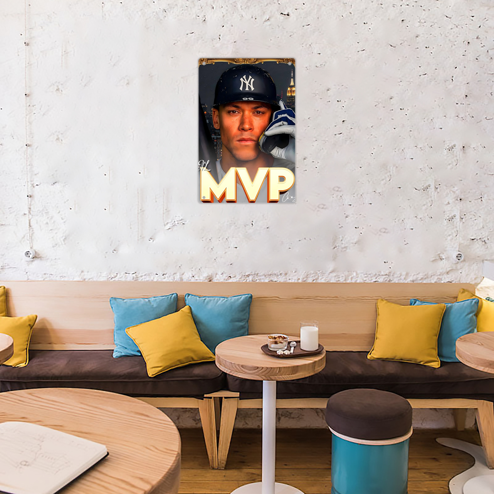 Aaron Judge MVP 8x12inch Vertical Aluminum Sign - Durable Fade-Resistant Indoor/Outdoor Safety & Information Plaque For Office, Hotel, Restaurant, Bar, Public Spaces