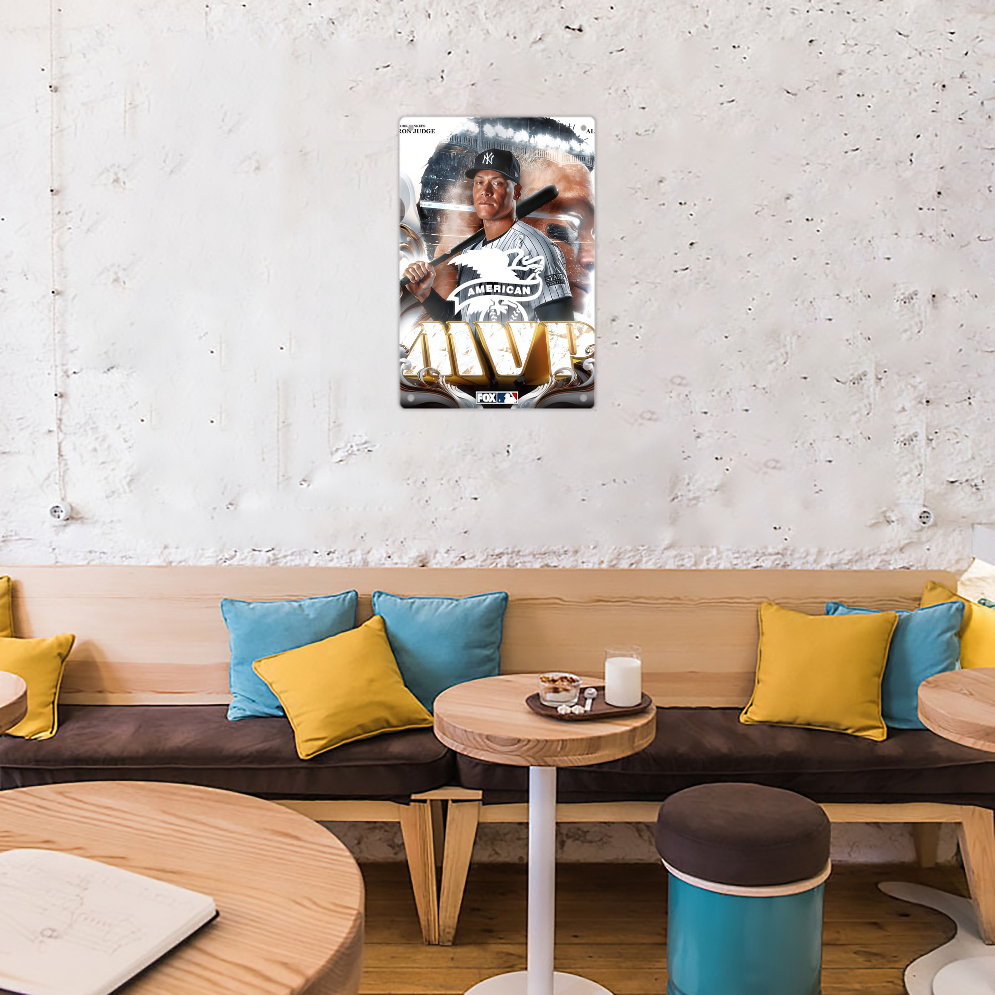 Aaron Judge MVP 8x12inch Vertical Aluminum Sign - Durable Fade-Resistant Indoor/Outdoor Safety & Information Plaque For Office, Hotel, Restaurant, Bar, Public Spaces