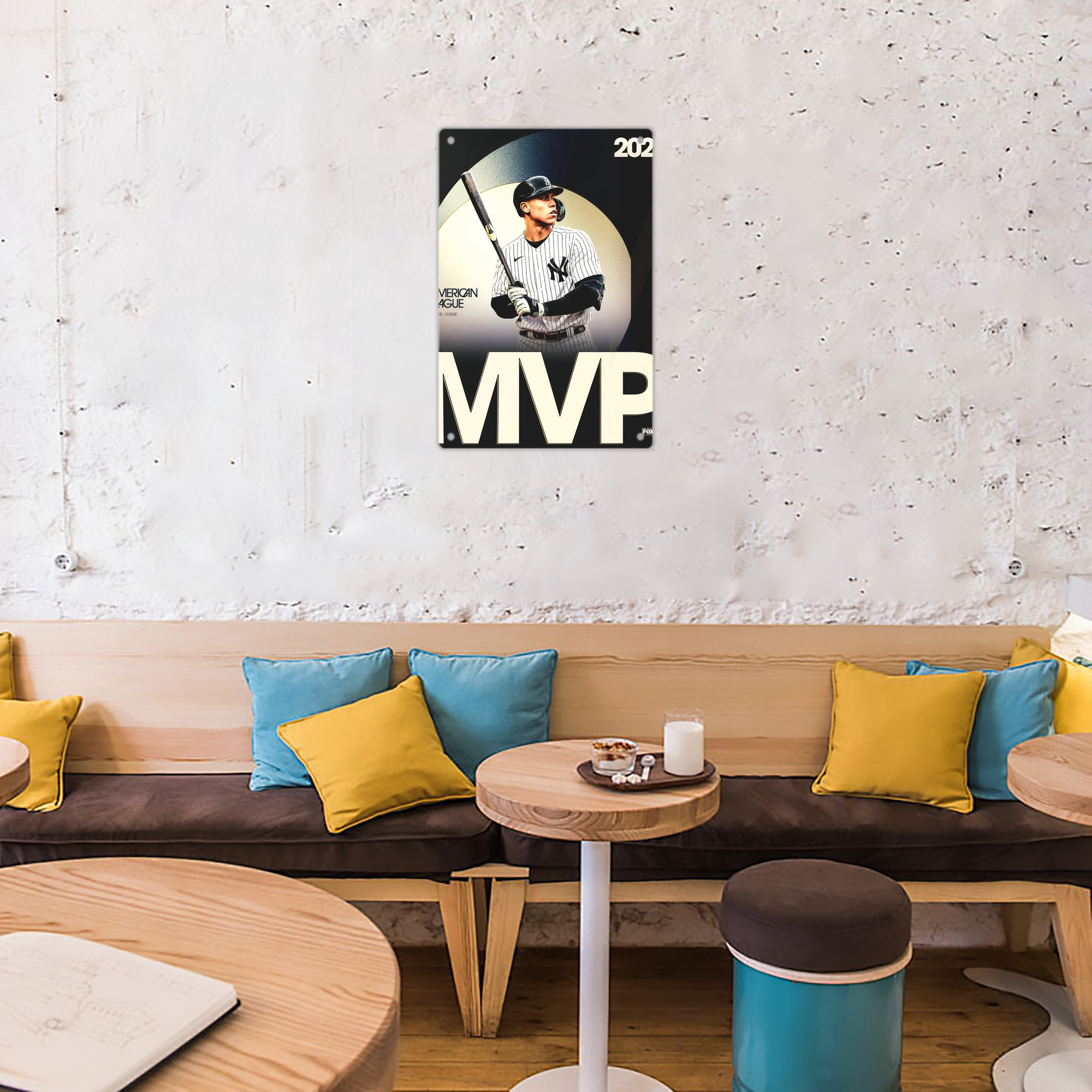 Aaron Judge MVP 8x12inch Vertical Aluminum Sign - Durable Fade-Resistant Indoor/Outdoor Safety & Information Plaque For Office, Hotel, Restaurant, Bar, Public Spaces