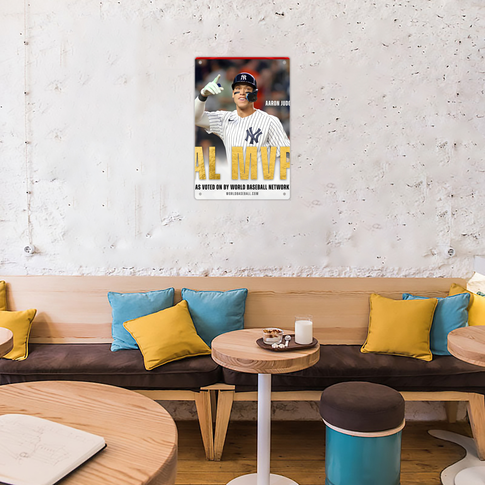 Aaron Judge MVP 8x12inch Vertical Aluminum Sign - Durable Fade-Resistant Indoor/Outdoor Safety & Information Plaque For Office, Hotel, Restaurant, Bar, Public Spaces