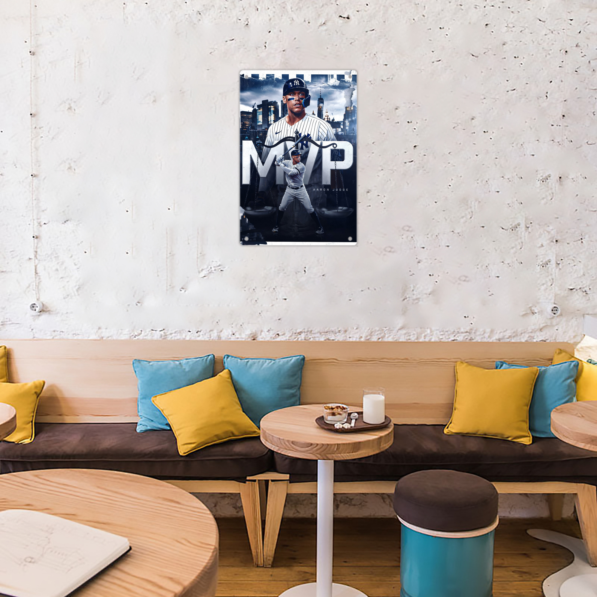Aaron Judge MVP 8x12inch Vertical Aluminum Sign - Durable Fade-Resistant Indoor/Outdoor Safety & Information Plaque For Office, Hotel, Restaurant, Bar, Public Spaces