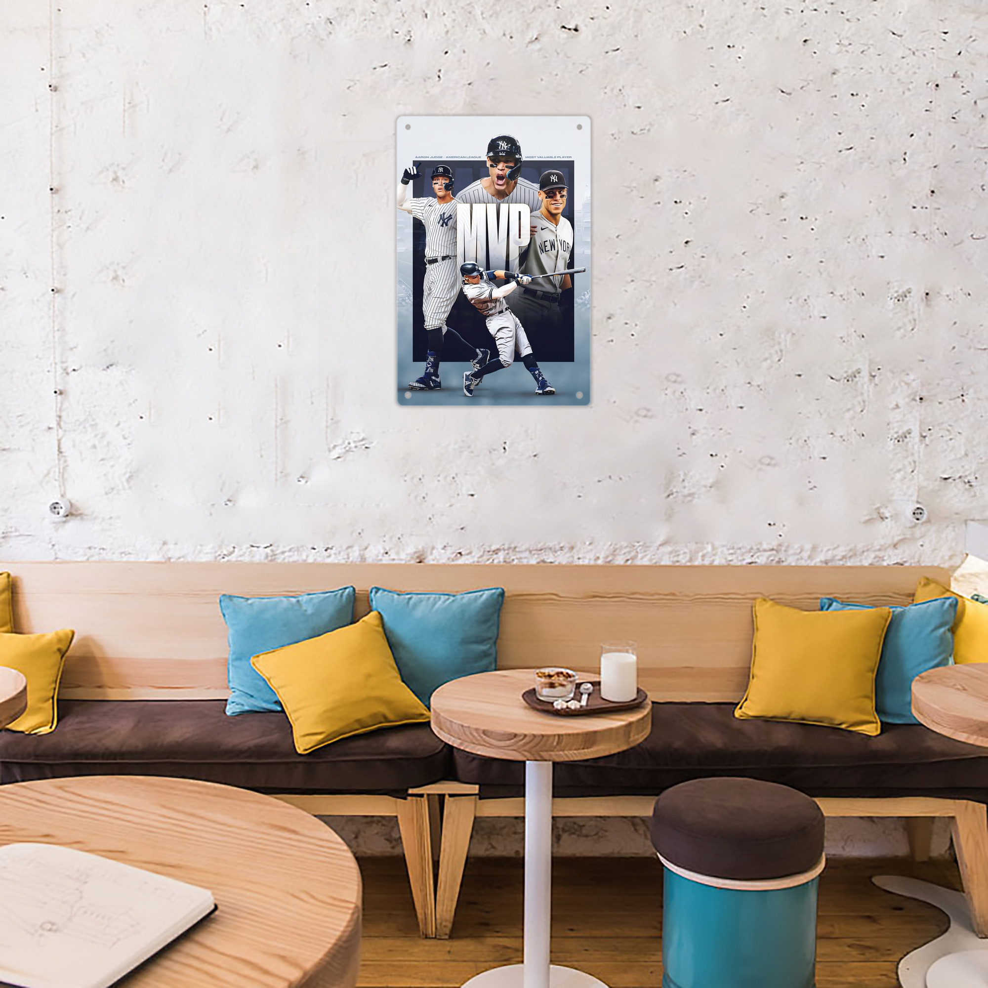 Aaron Judge MVP 8x12inch Vertical Aluminum Sign - Durable Fade-Resistant Indoor/Outdoor Safety & Information Plaque For Office, Hotel, Restaurant, Bar, Public Spaces