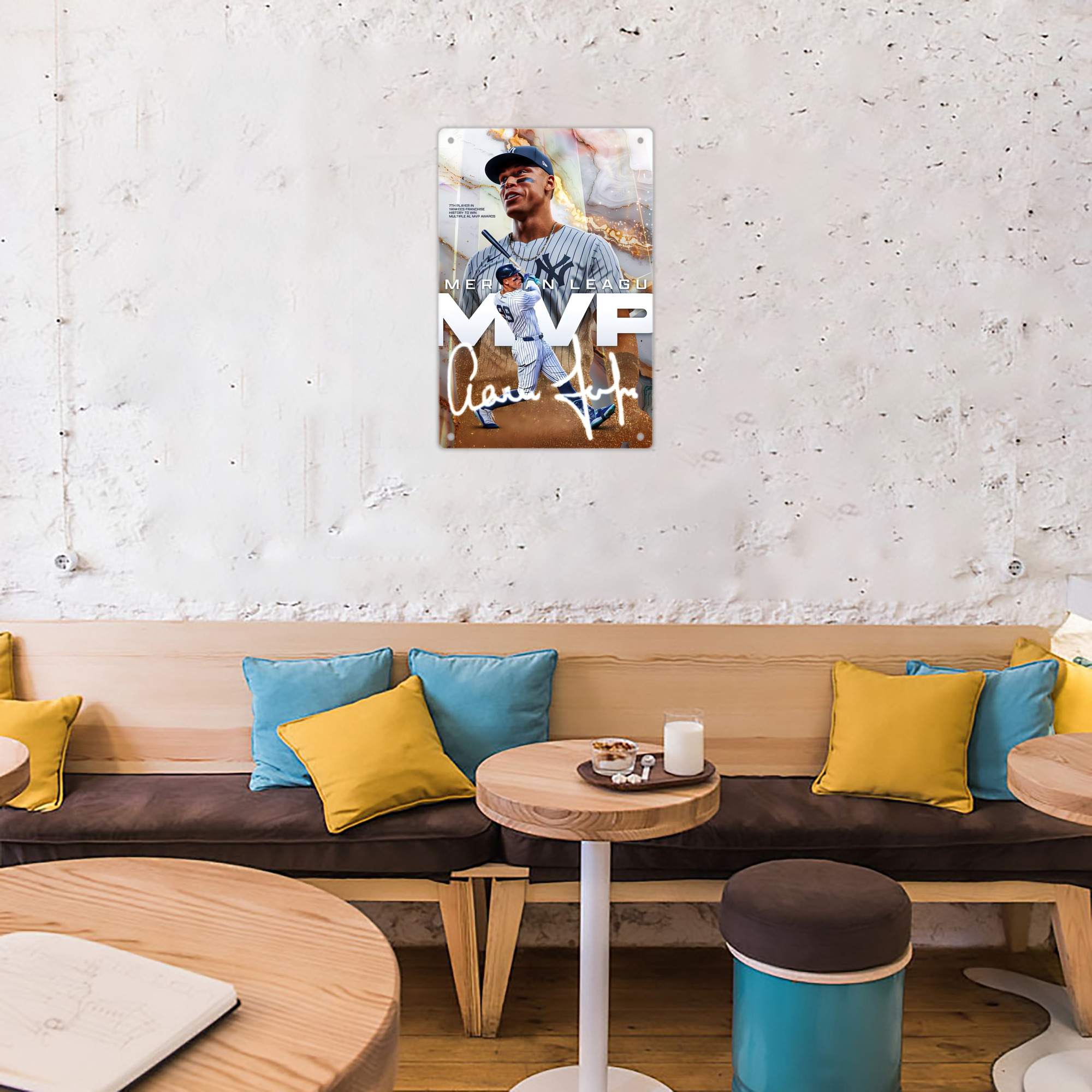 Aaron Judge MVP 8x12inch Vertical Aluminum Sign - Durable Fade-Resistant Indoor/Outdoor Safety & Information Plaque For Office, Hotel, Restaurant, Bar, Public Spaces