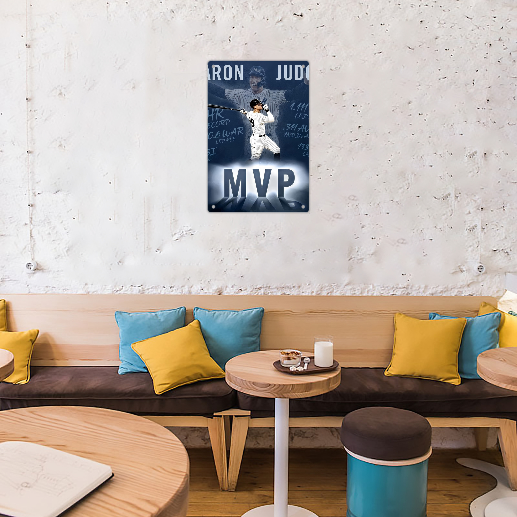 Aaron Judge MVP 8x12inch Vertical Aluminum Sign - Durable Fade-Resistant Indoor/Outdoor Safety & Information Plaque For Office, Hotel, Restaurant, Bar, Public Spaces