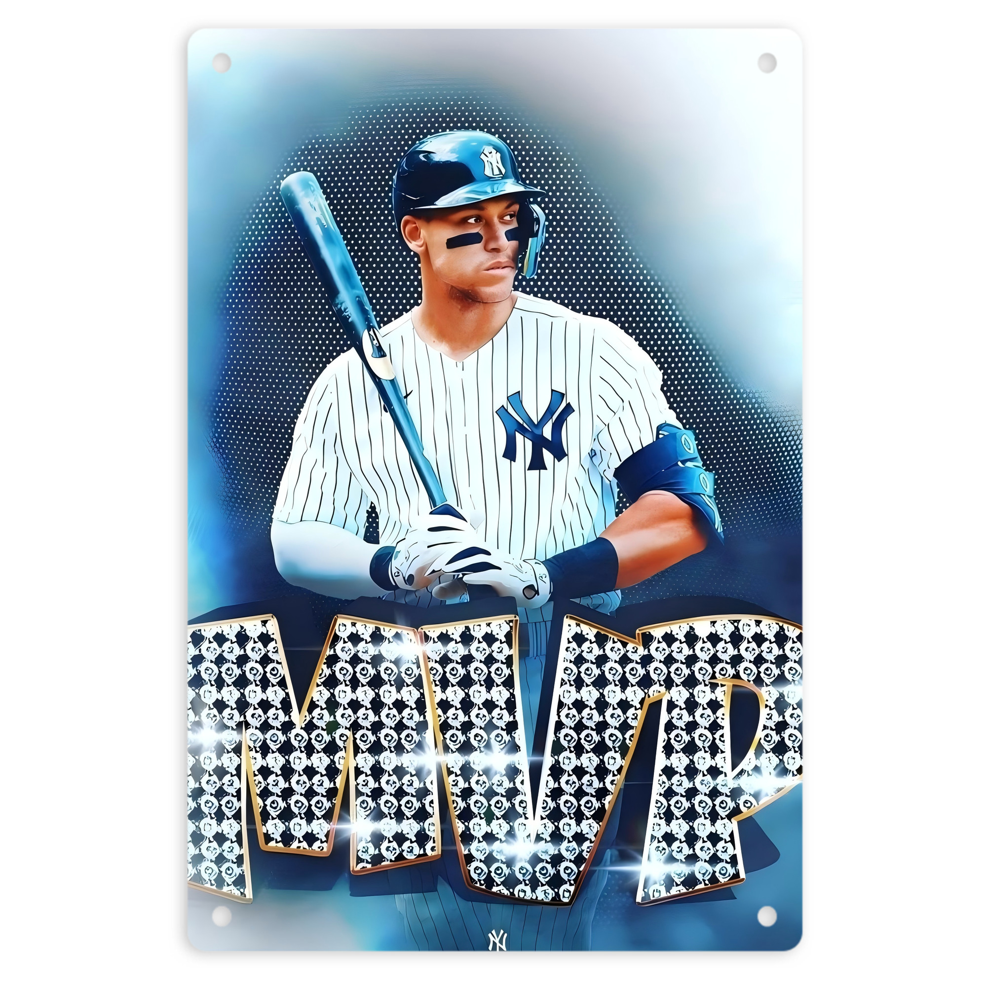 Aaron Judge MVP 8x12inch Vertical Aluminum Sign - Durable Fade-Resistant Indoor/Outdoor Safety & Information Plaque For Office, Hotel, Restaurant, Bar, Public Spaces