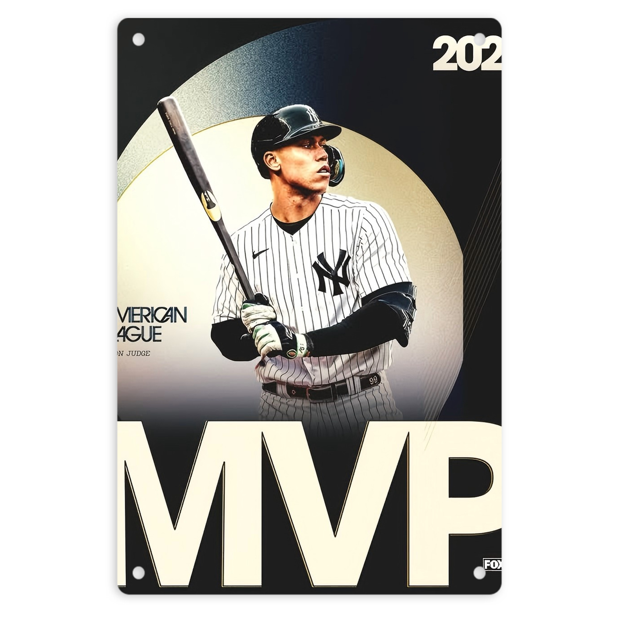 Aaron Judge MVP 8x12inch Vertical Aluminum Sign - Durable Fade-Resistant Indoor/Outdoor Safety & Information Plaque For Office, Hotel, Restaurant, Bar, Public Spaces