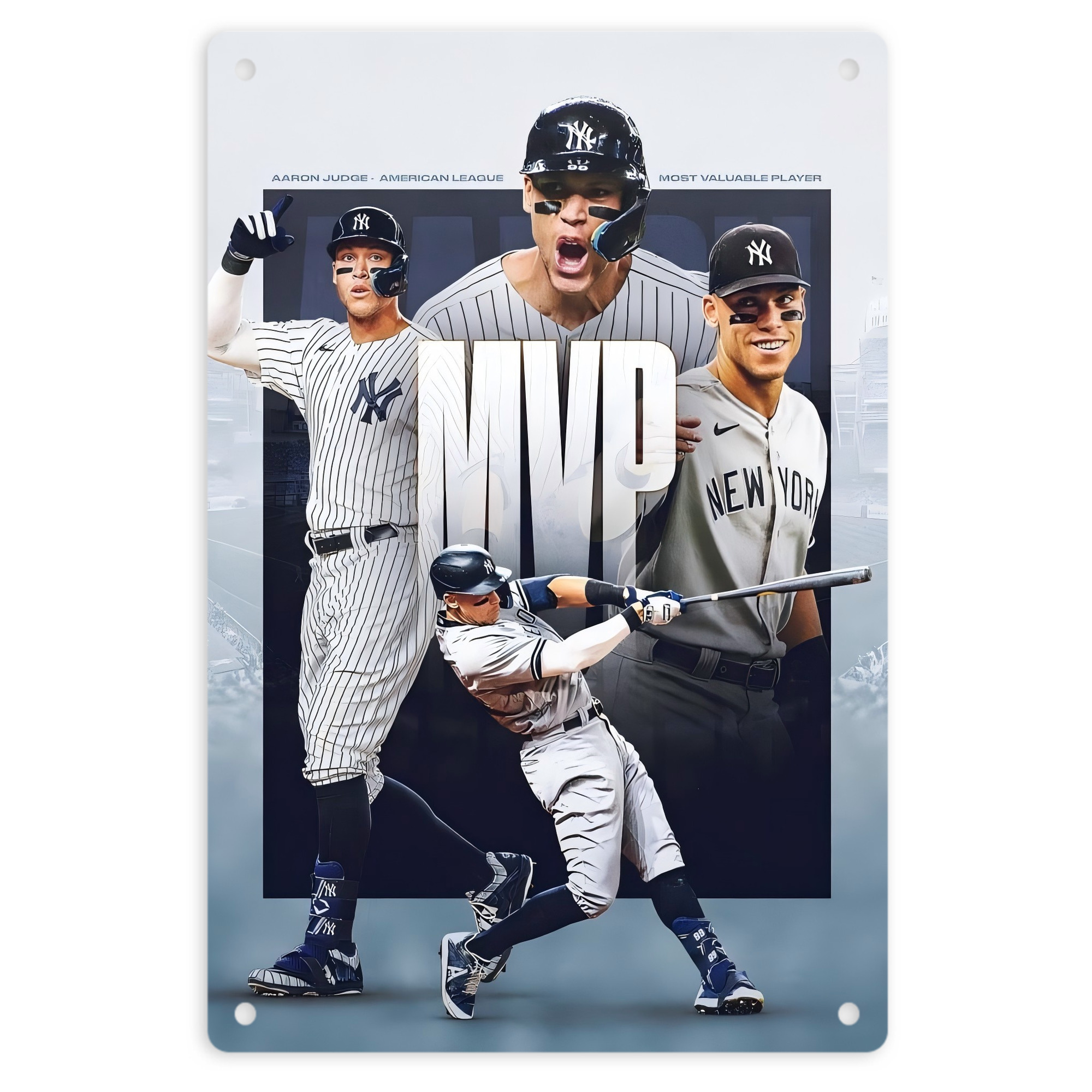 Aaron Judge MVP 8x12inch Vertical Aluminum Sign - Durable Fade-Resistant Indoor/Outdoor Safety & Information Plaque For Office, Hotel, Restaurant, Bar, Public Spaces