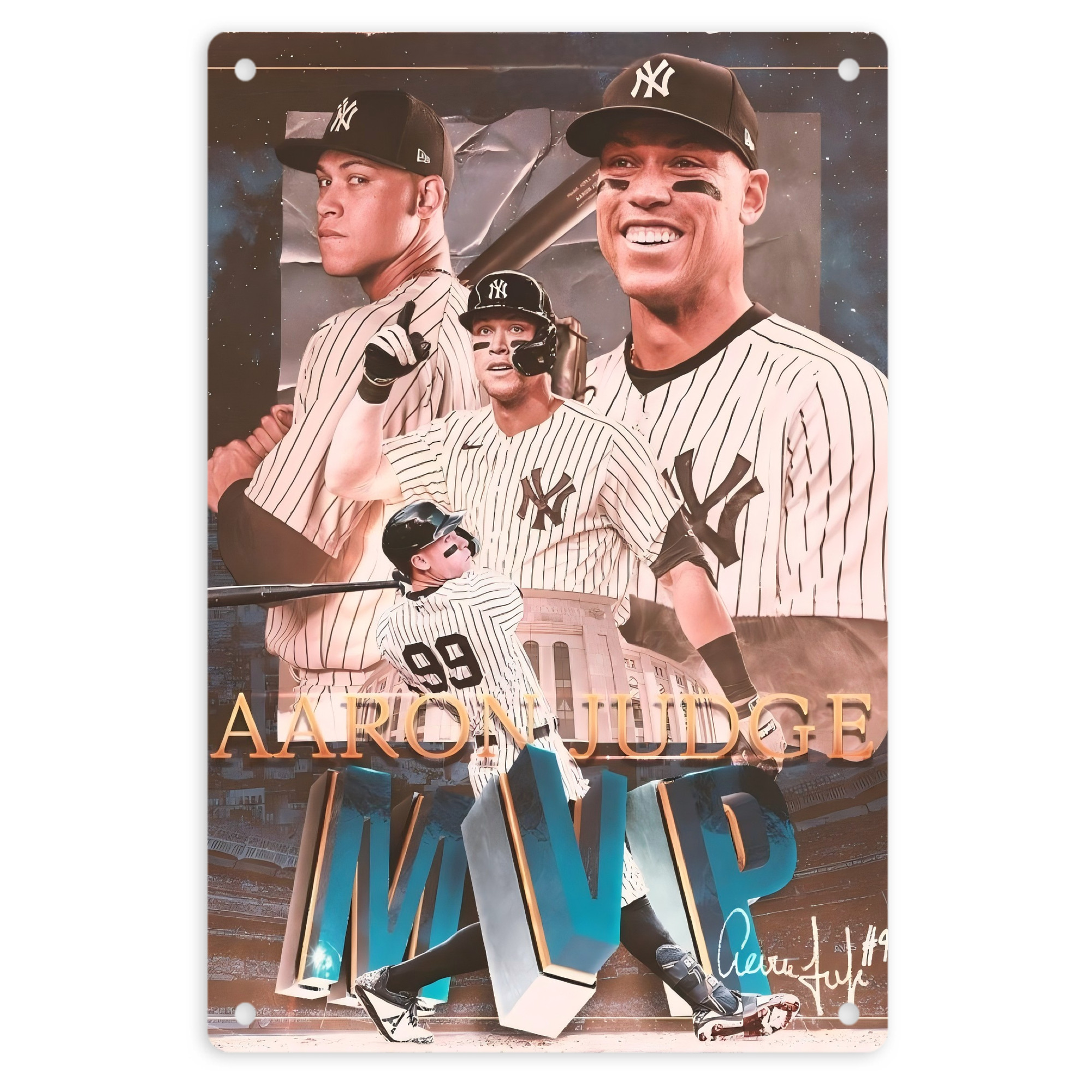 Aaron Judge MVP 8x12inch Vertical Aluminum Sign - Durable Fade-Resistant Indoor/Outdoor Safety & Information Plaque For Office, Hotel, Restaurant, Bar, Public Spaces