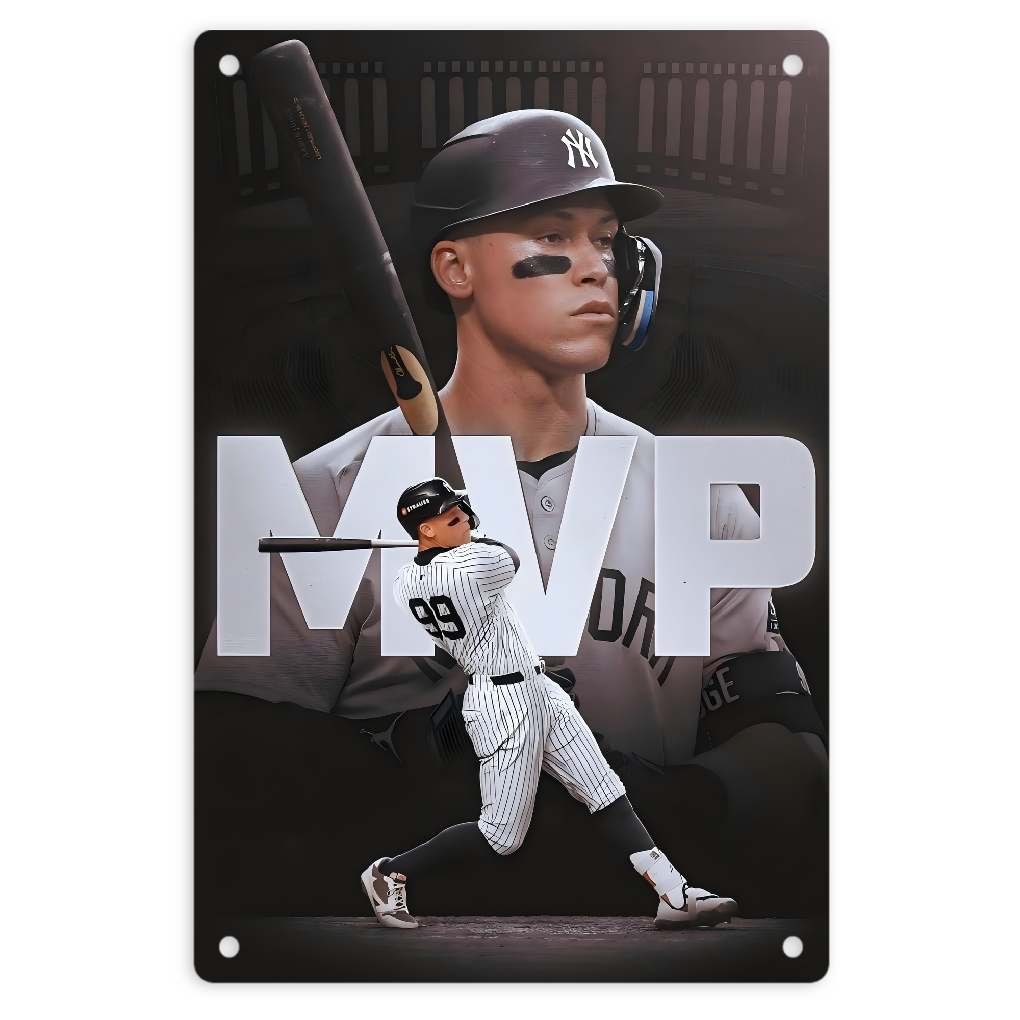Aaron Judge MVP 8x12inch Vertical Aluminum Sign - Durable Fade-Resistant Indoor/Outdoor Safety & Information Plaque For Office, Hotel, Restaurant, Bar, Public Spaces
