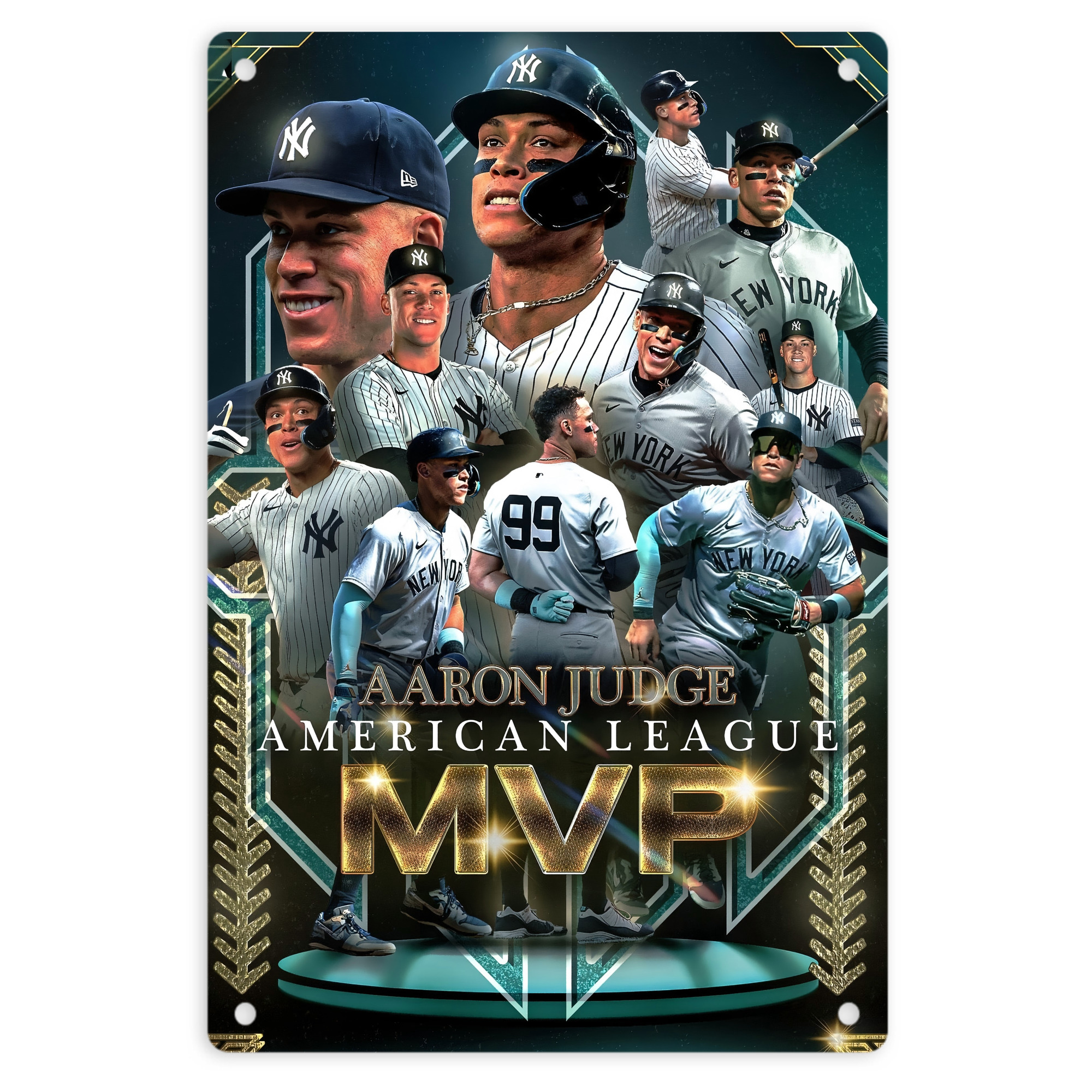 Aaron Judge MVP 8x12inch Vertical Aluminum Sign - Durable Fade-Resistant Indoor/Outdoor Safety & Information Plaque For Office, Hotel, Restaurant, Bar, Public Spaces