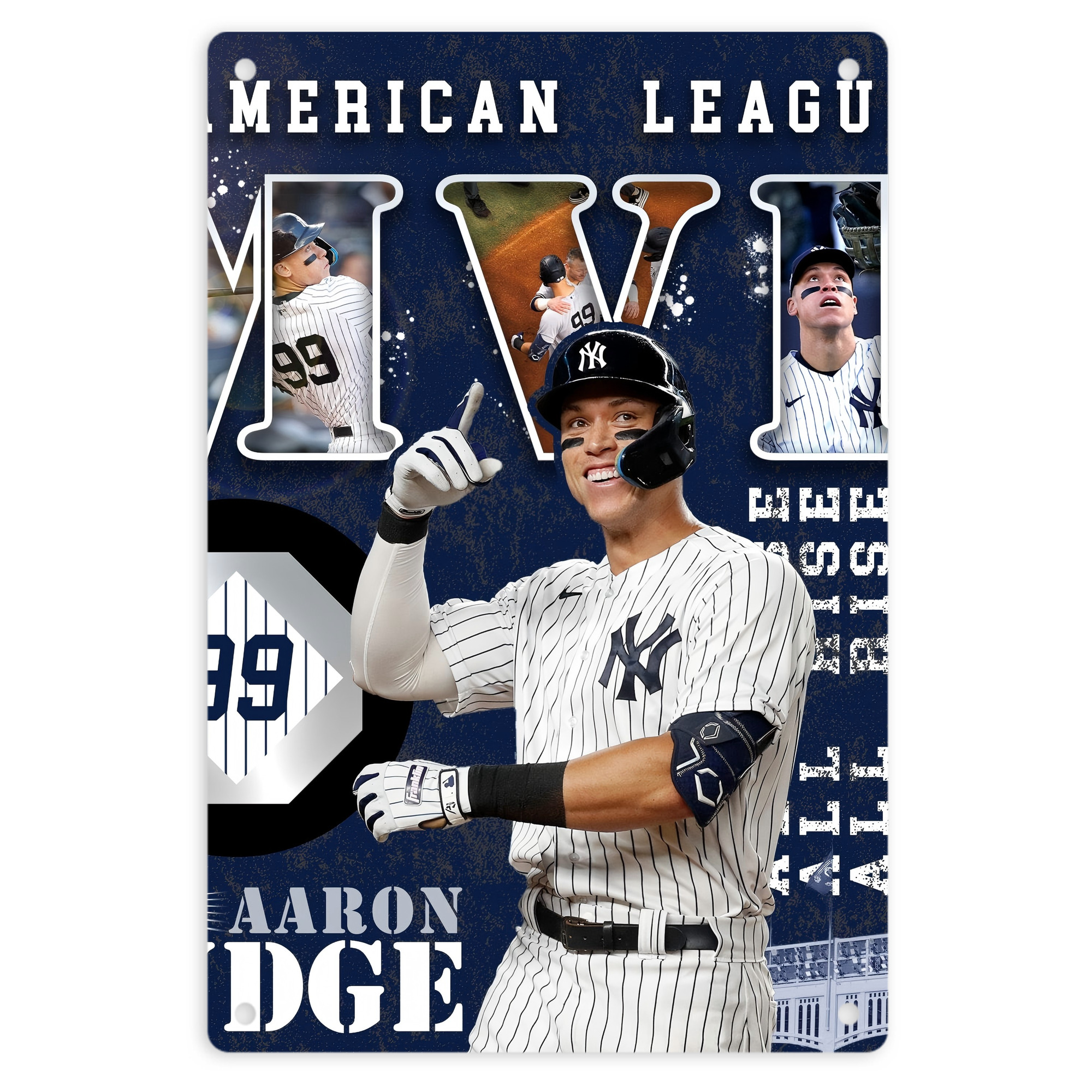 Aaron Judge MVP 8x12inch Vertical Aluminum Sign - Durable Fade-Resistant Indoor/Outdoor Safety & Information Plaque For Office, Hotel, Restaurant, Bar, Public Spaces