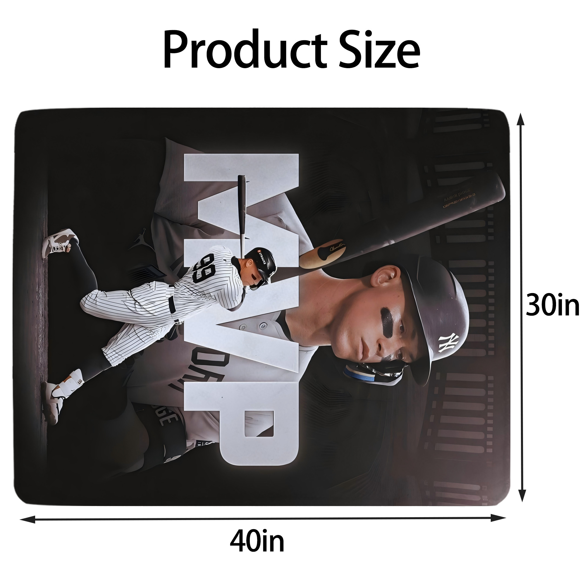 Aaron Judge MVP Soft Plush Fleece Blanket 30x40 Inch - 300GSM Flannel, Ultra Soft & Warm, Lightweight & Durable, Perfect For Kids, Adults, Couch, Bed, Camping, Travel, Gift For Family & Friends