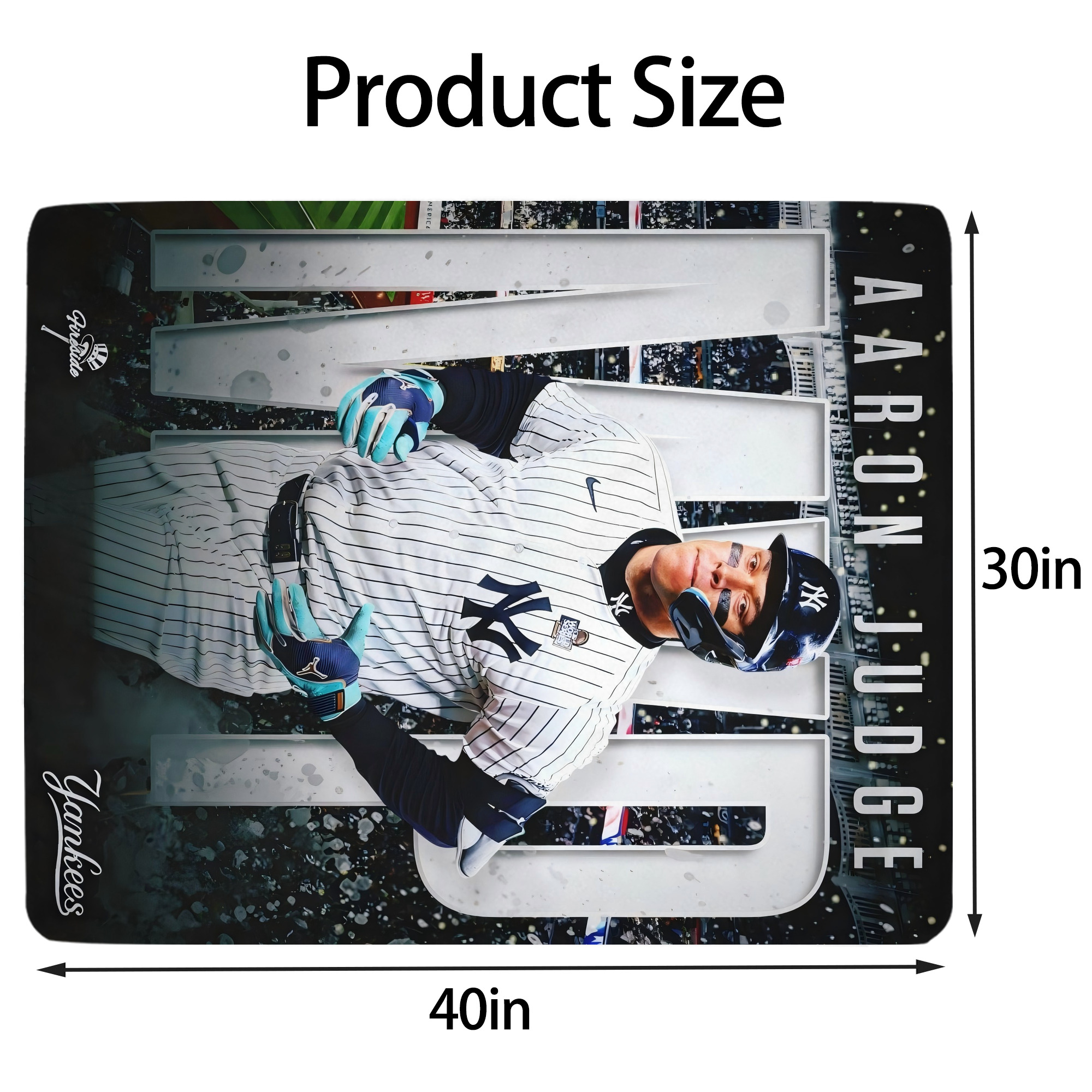 Aaron Judge MVP Soft Plush Fleece Blanket 30x40 Inch - 300GSM Flannel, Ultra Soft & Warm, Lightweight & Durable, Perfect For Kids, Adults, Couch, Bed, Camping, Travel, Gift For Family & Friends