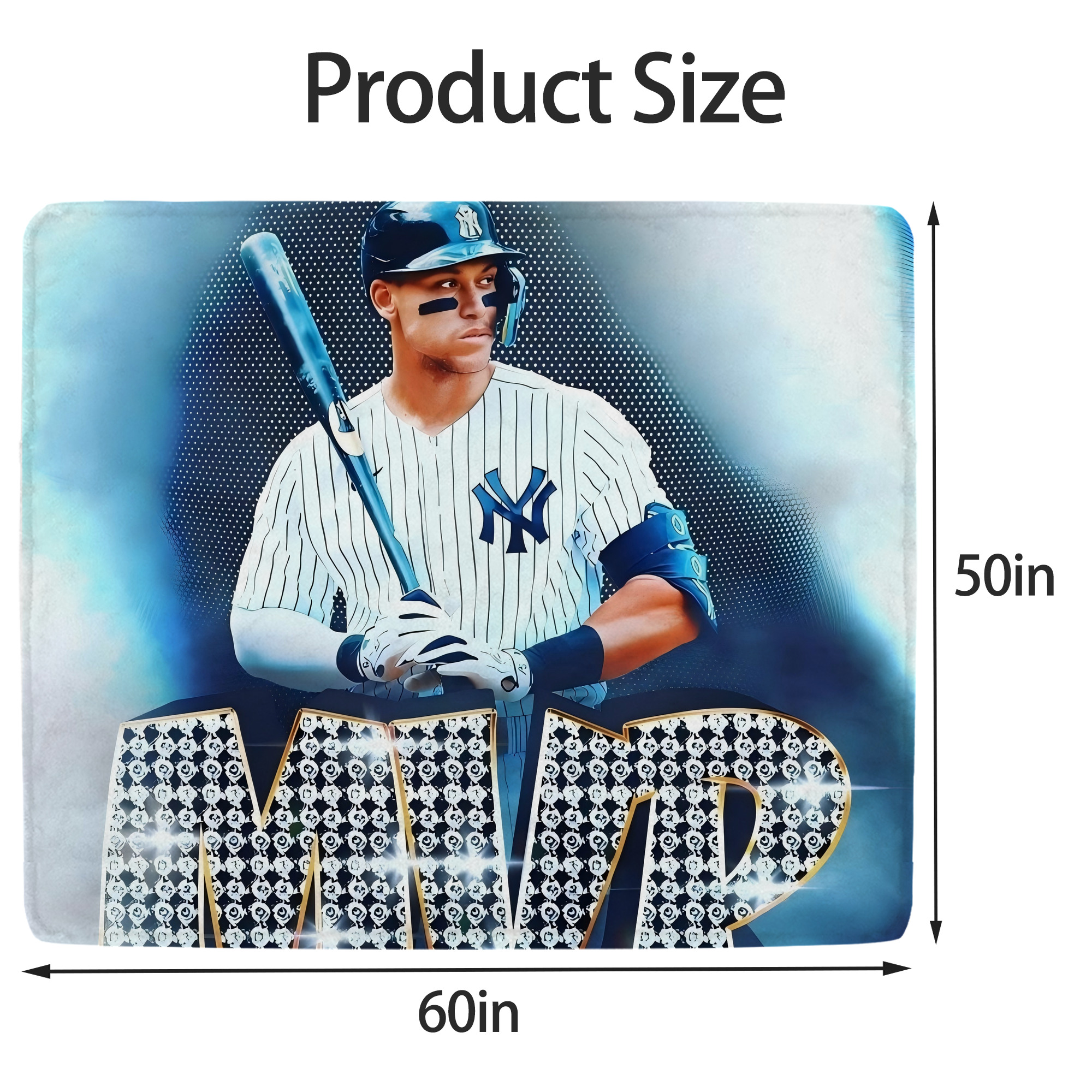 Aaron Judge MVP Soft Fleece Throw Blanket 50 X 60 Inch – Super Soft, Lightweight, And Durable – Perfect For Sofa, Bed, Camping, And More – Ideal Gift For Family And Friends