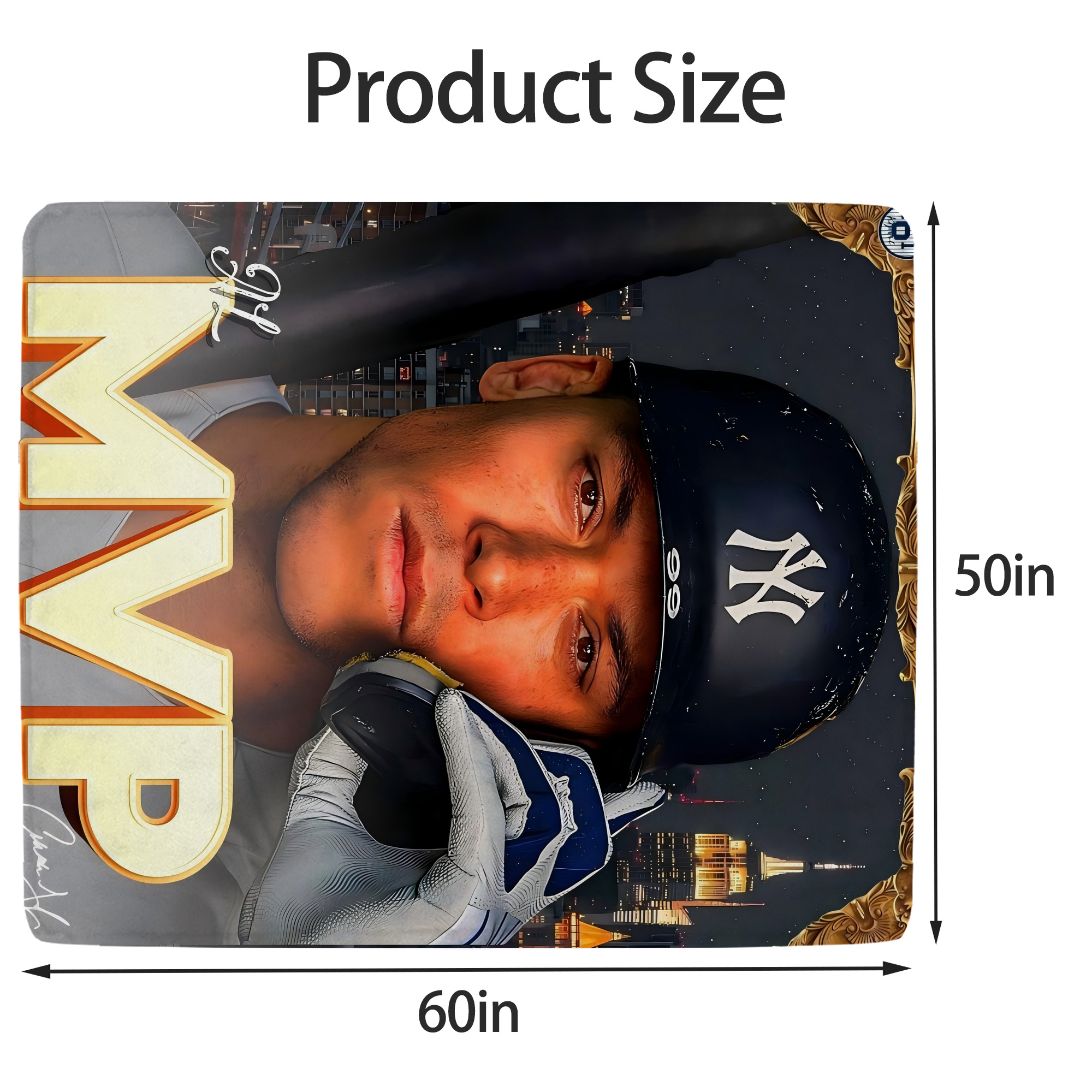 Aaron Judge MVP Soft Fleece Throw Blanket 50 X 60 Inch – Super Soft, Lightweight, And Durable – Perfect For Sofa, Bed, Camping, And More – Ideal Gift For Family And Friends