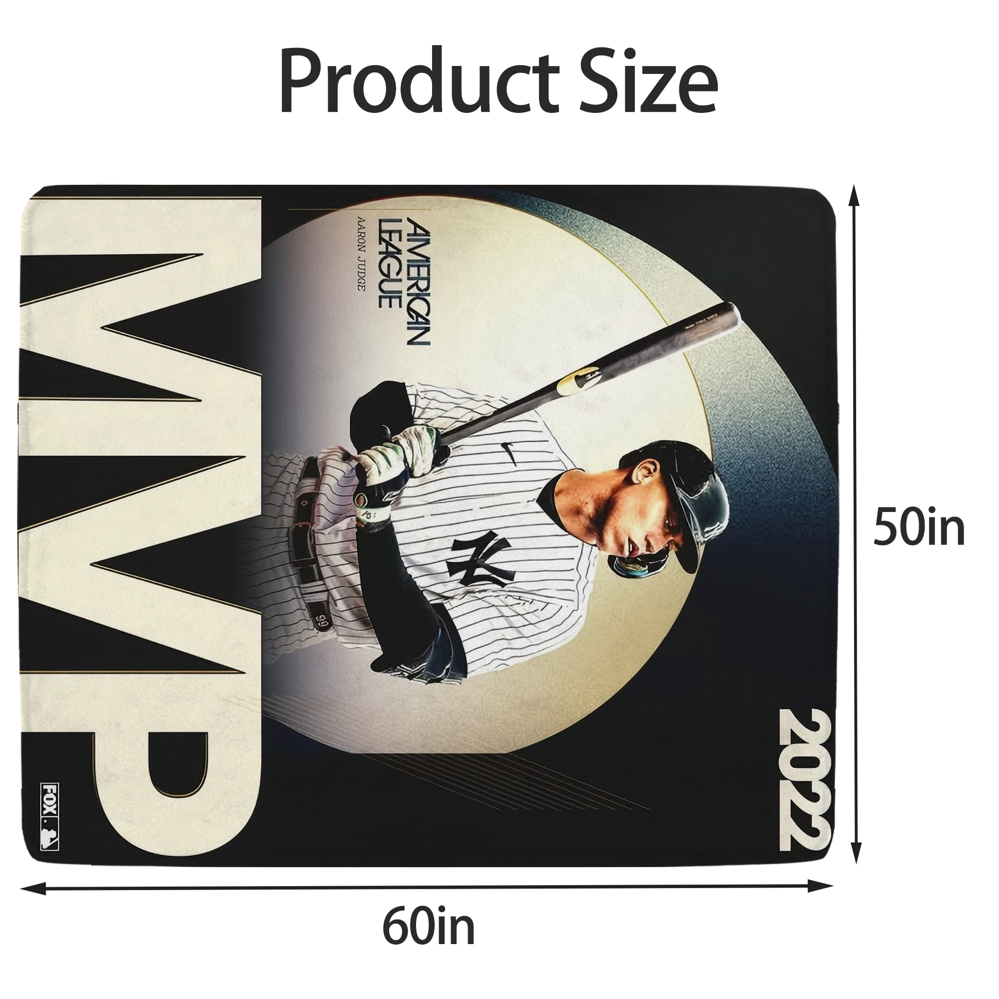 Aaron Judge MVP Soft Fleece Throw Blanket 50 X 60 Inch – Super Soft, Lightweight, And Durable – Perfect For Sofa, Bed, Camping, And More – Ideal Gift For Family And Friends