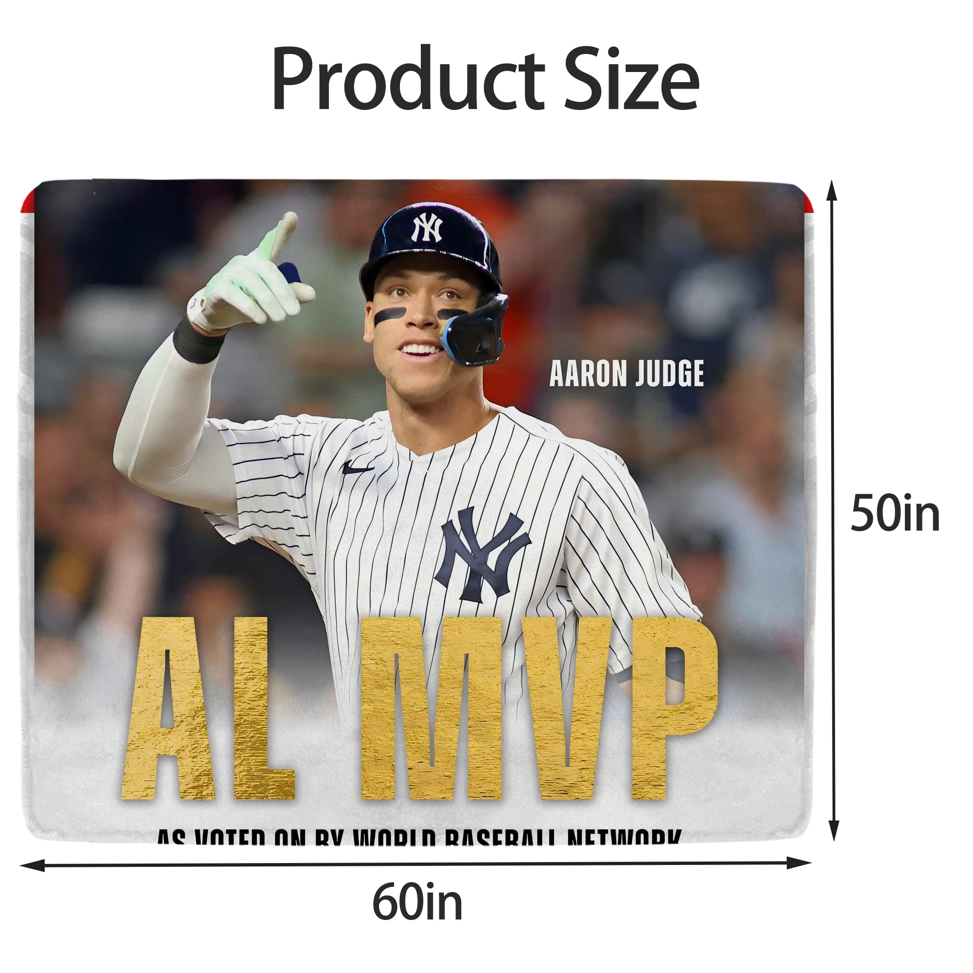 Aaron Judge MVP Soft Fleece Throw Blanket 50 X 60 Inch – Super Soft, Lightweight, And Durable – Perfect For Sofa, Bed, Camping, And More – Ideal Gift For Family And Friends