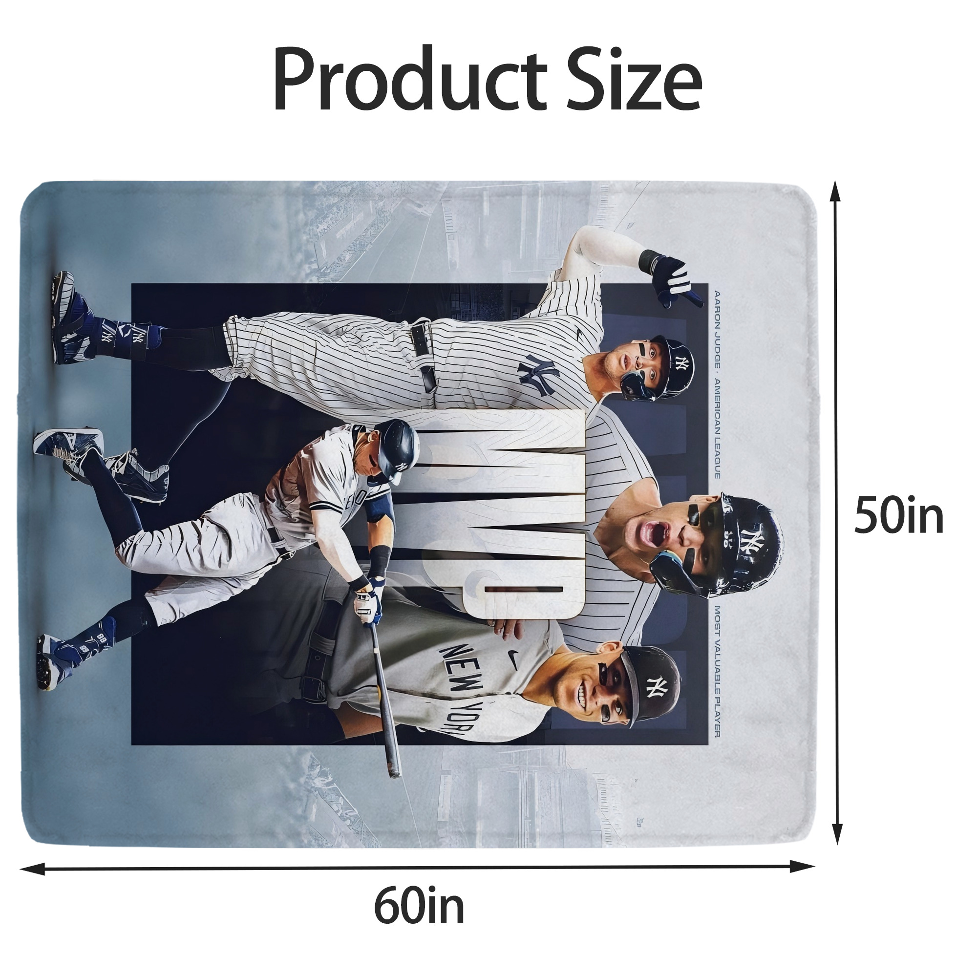Aaron Judge MVP Soft Fleece Throw Blanket 50 X 60 Inch – Super Soft, Lightweight, And Durable – Perfect For Sofa, Bed, Camping, And More – Ideal Gift For Family And Friends