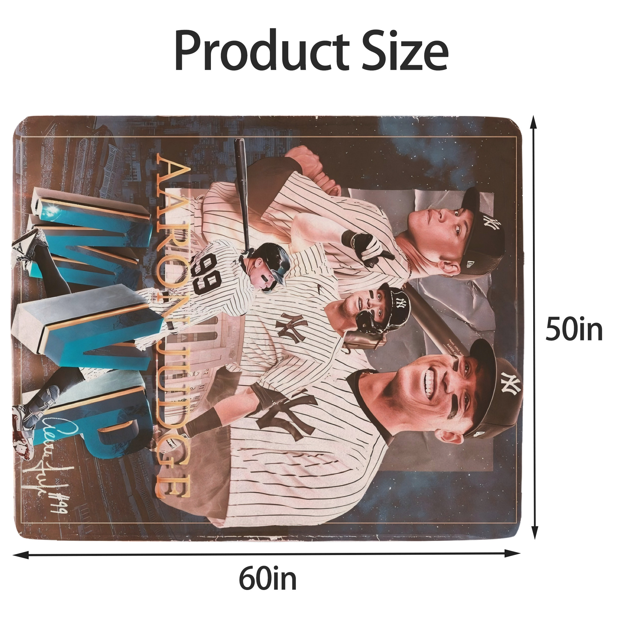 Aaron Judge MVP Soft Fleece Throw Blanket 50 X 60 Inch – Super Soft, Lightweight, And Durable – Perfect For Sofa, Bed, Camping, And More – Ideal Gift For Family And Friends