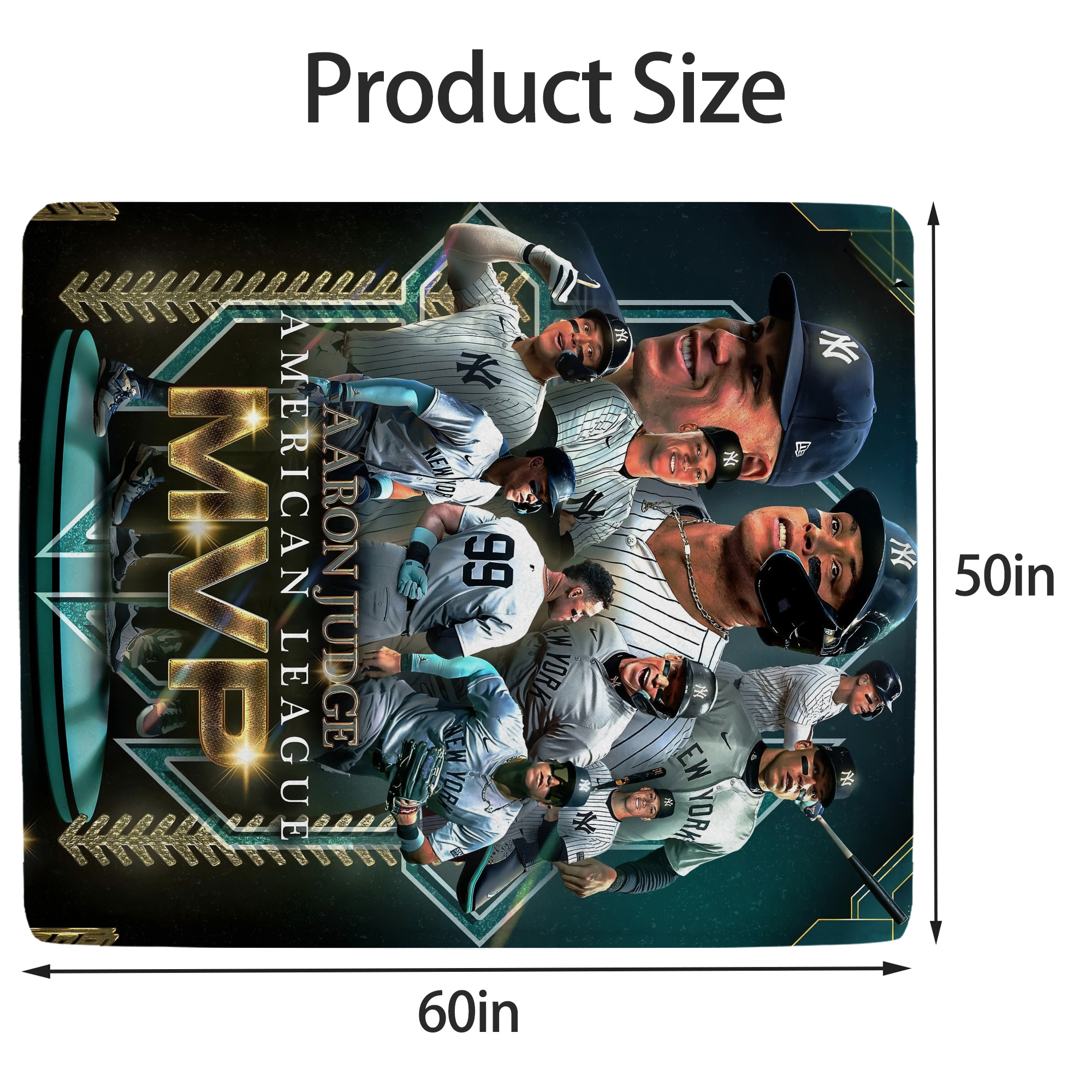 Aaron Judge MVP Soft Fleece Throw Blanket 50 X 60 Inch – Super Soft, Lightweight, And Durable – Perfect For Sofa, Bed, Camping, And More – Ideal Gift For Family And Friends