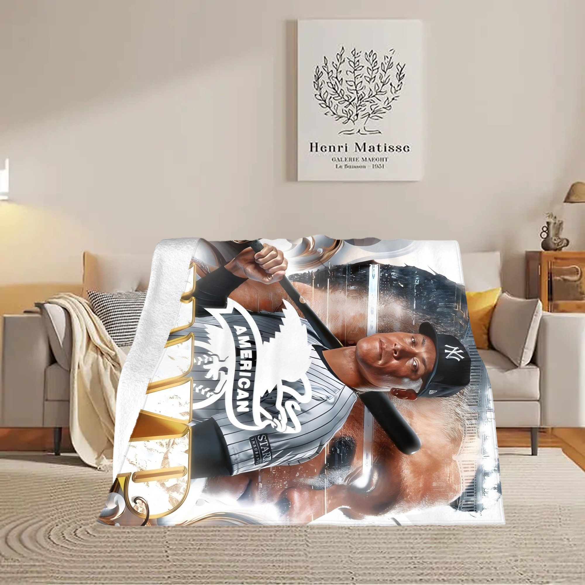 Aaron Judge MVP Soft Fleece Throw Blanket 50 X 60 Inch – Super Soft, Lightweight, And Durable – Perfect For Sofa, Bed, Camping, And More – Ideal Gift For Family And Friends