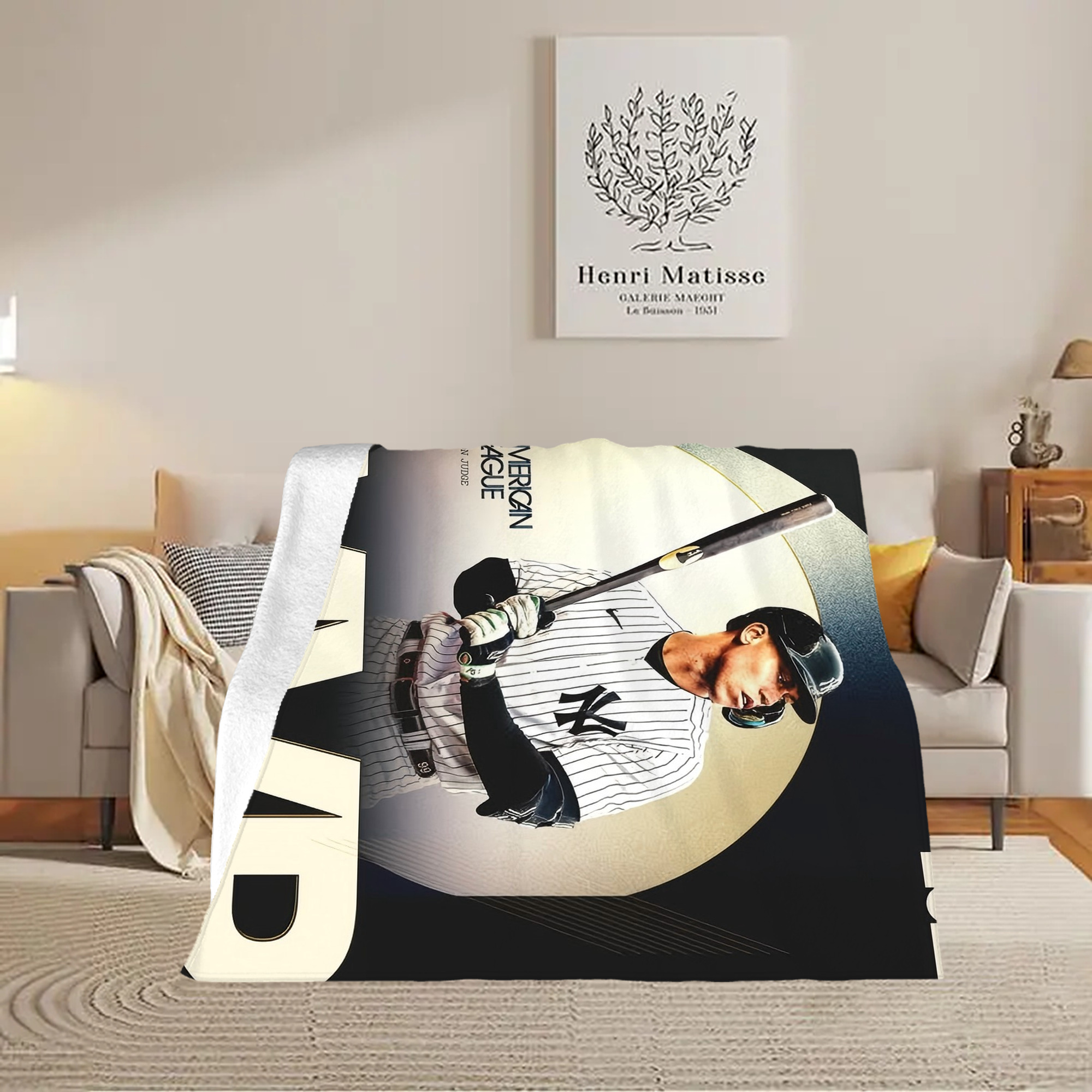 Aaron Judge MVP Soft Fleece Throw Blanket 50 X 60 Inch – Super Soft, Lightweight, And Durable – Perfect For Sofa, Bed, Camping, And More – Ideal Gift For Family And Friends