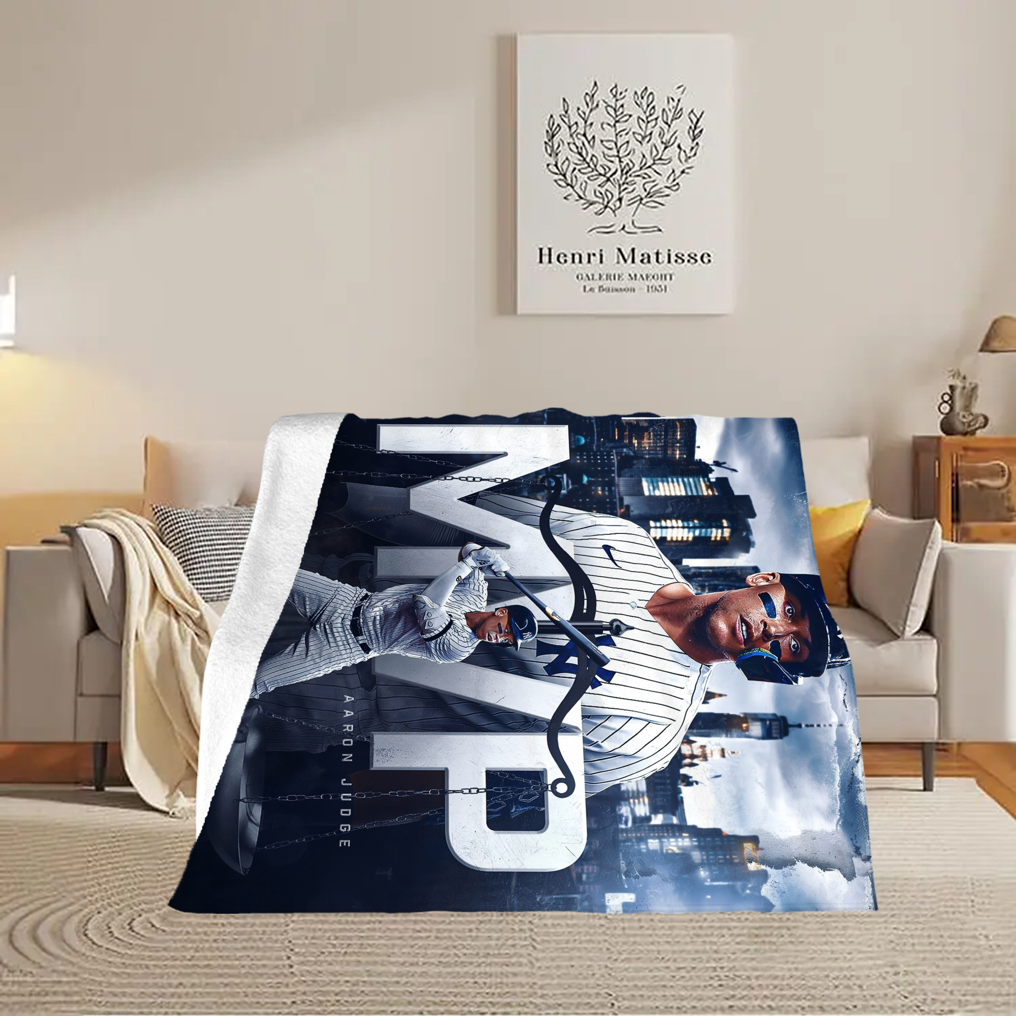 Aaron Judge MVP Soft Fleece Throw Blanket 50 X 60 Inch – Super Soft, Lightweight, And Durable – Perfect For Sofa, Bed, Camping, And More – Ideal Gift For Family And Friends