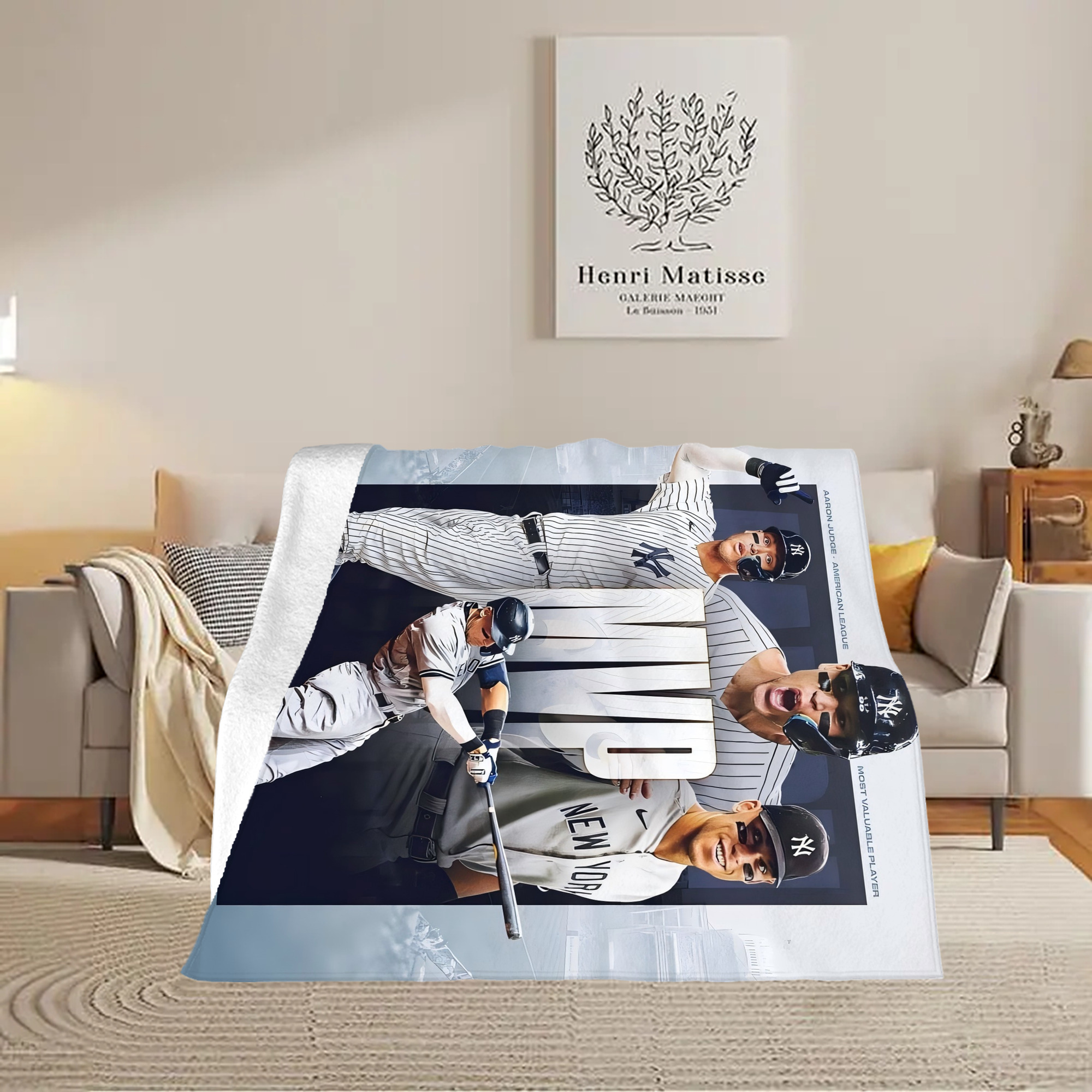 Aaron Judge MVP Soft Fleece Throw Blanket 50 X 60 Inch – Super Soft, Lightweight, And Durable – Perfect For Sofa, Bed, Camping, And More – Ideal Gift For Family And Friends