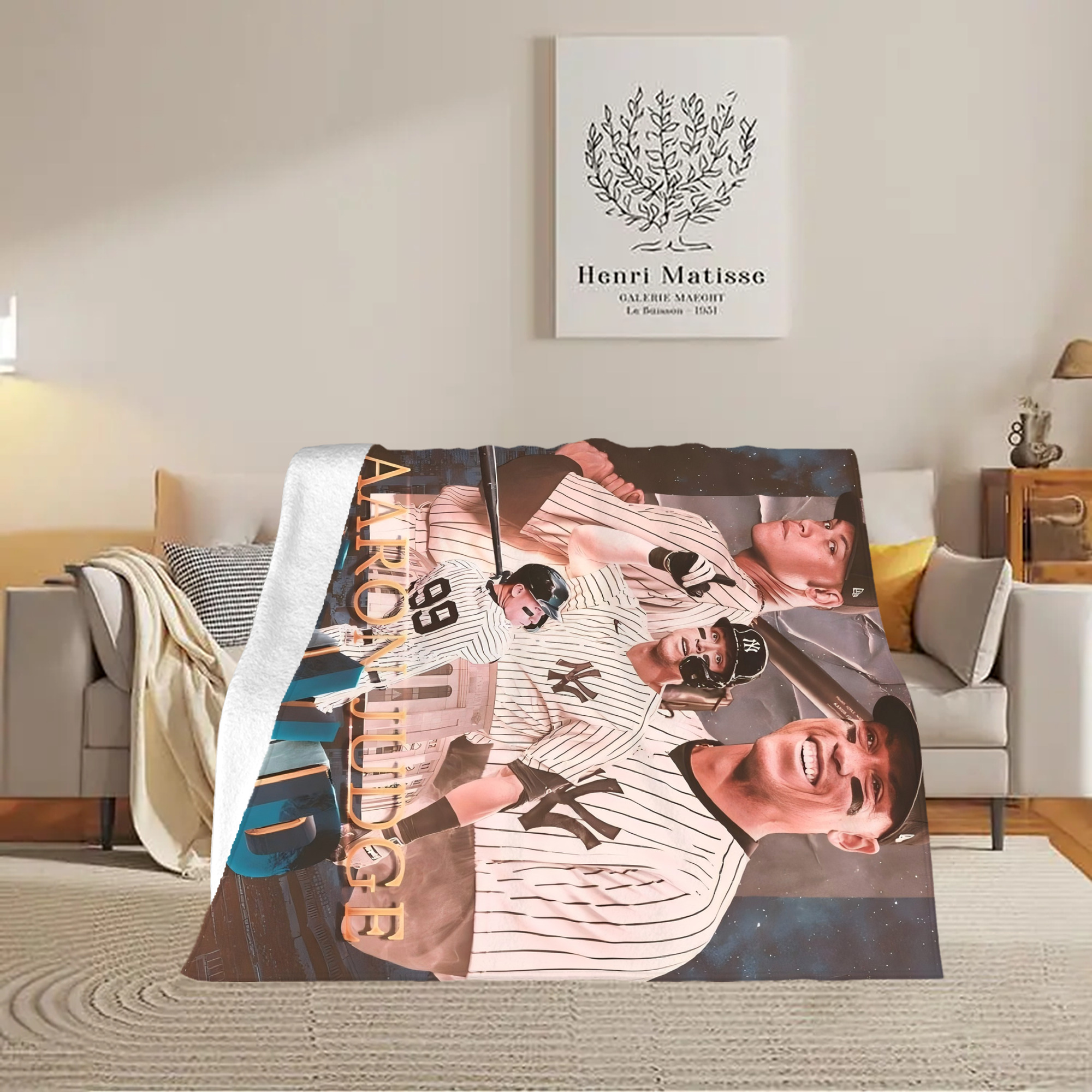 Aaron Judge MVP Soft Fleece Throw Blanket 50 X 60 Inch – Super Soft, Lightweight, And Durable – Perfect For Sofa, Bed, Camping, And More – Ideal Gift For Family And Friends