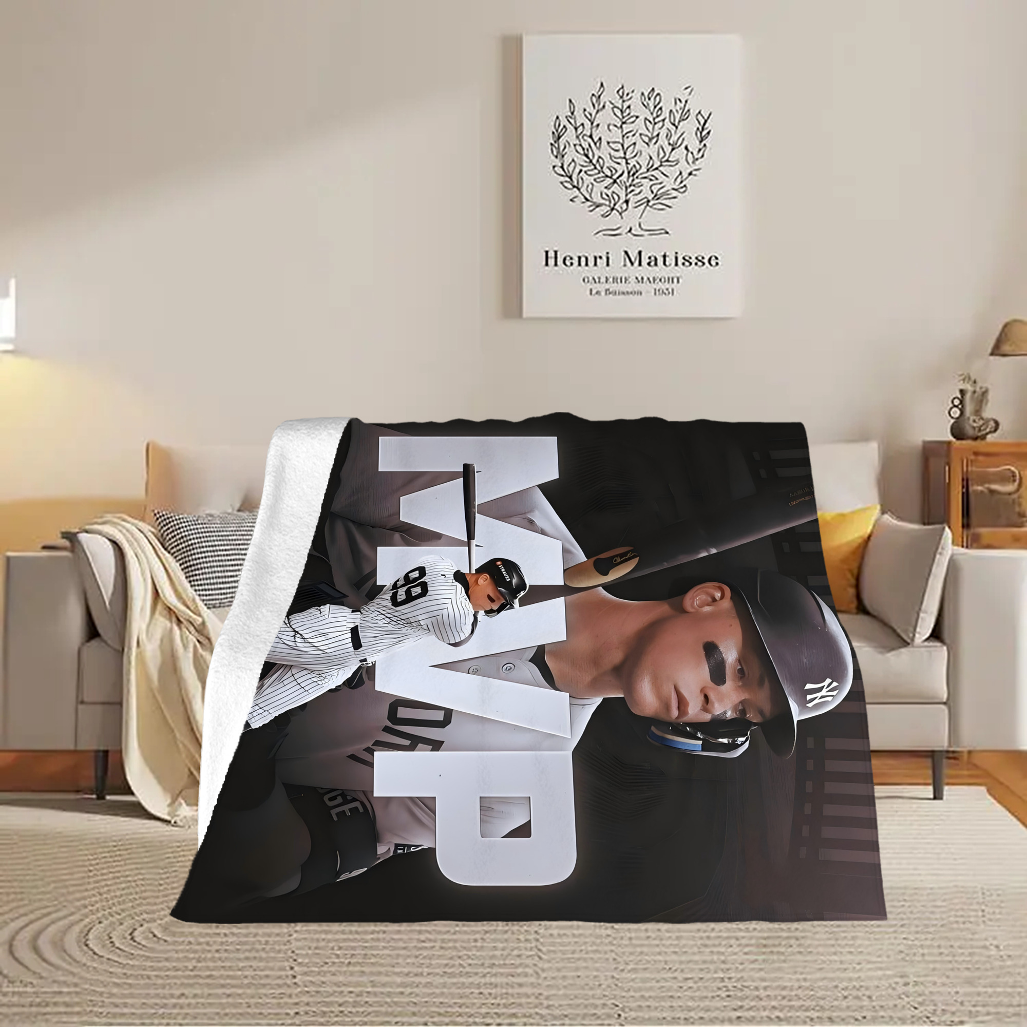 Aaron Judge MVP Soft Fleece Throw Blanket 50 X 60 Inch – Super Soft, Lightweight, And Durable – Perfect For Sofa, Bed, Camping, And More – Ideal Gift For Family And Friends