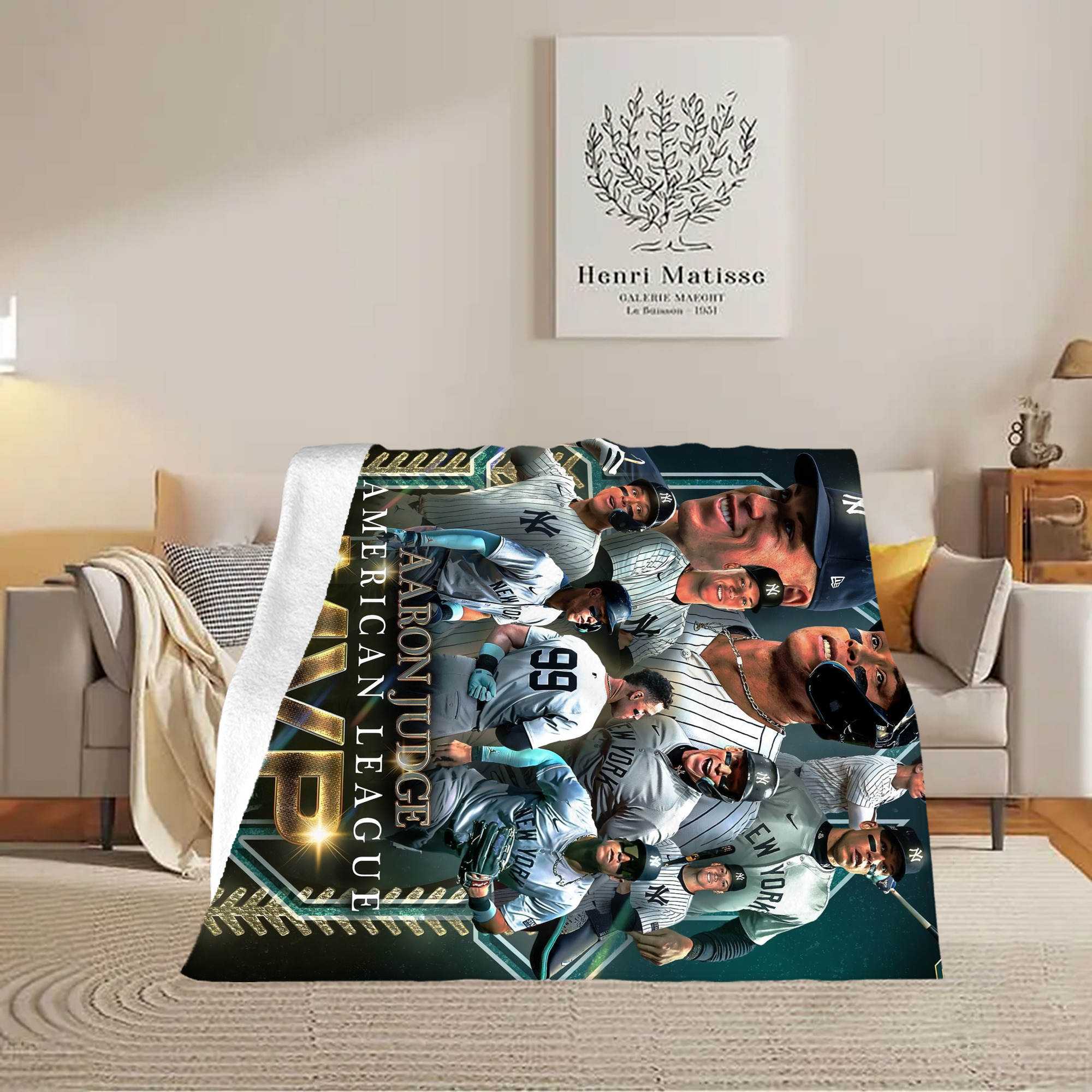 Aaron Judge MVP Soft Fleece Throw Blanket 50 X 60 Inch – Super Soft, Lightweight, And Durable – Perfect For Sofa, Bed, Camping, And More – Ideal Gift For Family And Friends