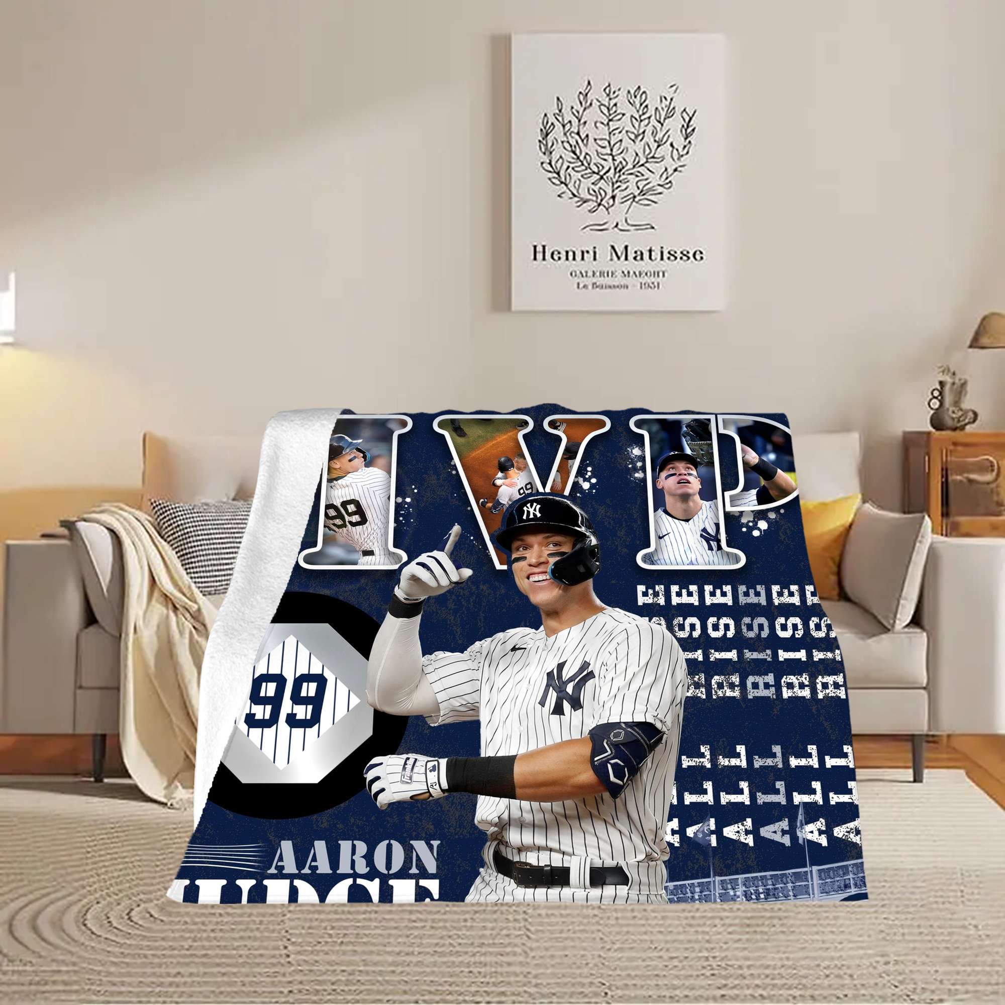 Aaron Judge MVP Soft Fleece Throw Blanket 50 X 60 Inch – Super Soft, Lightweight, And Durable – Perfect For Sofa, Bed, Camping, And More – Ideal Gift For Family And Friends