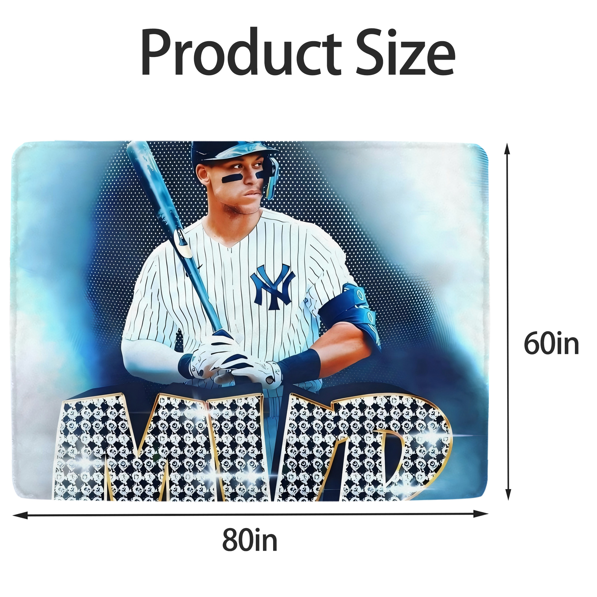 Aaron Judge MVP Soft Fleece Throw Blanket 60 X 80 Inch – Super Soft, Lightweight, And Durable – Perfect For Sofa, Bed, Camping, And More – Ideal Gift For Family And Friends